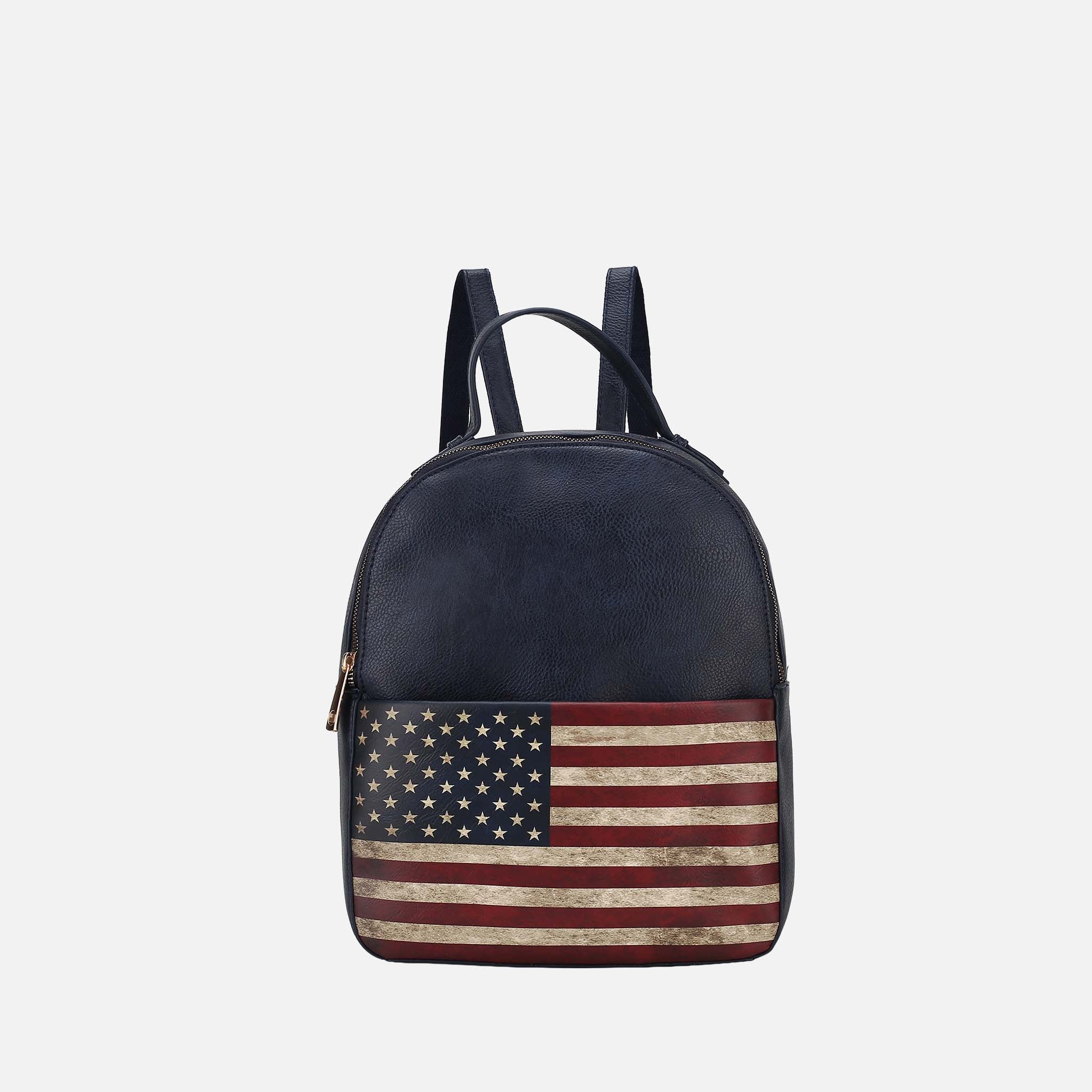 Briella Flag Print Backpack