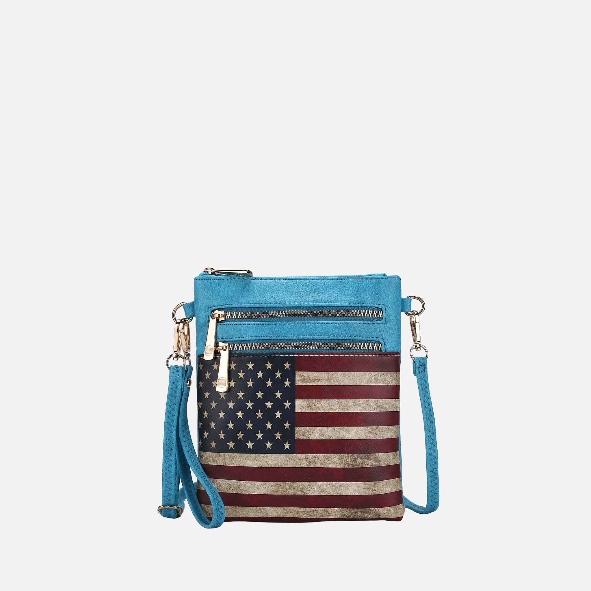 Genesis Printed Flag Crossbody Bag