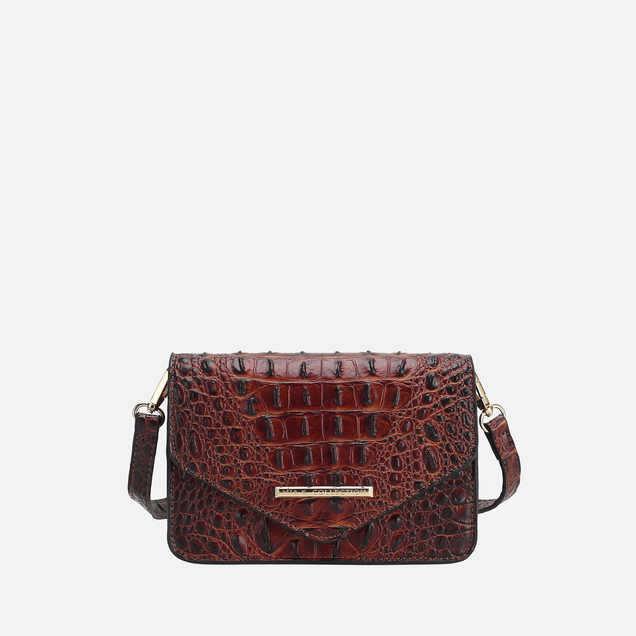 Vanta Solid Croc Saddle Bag