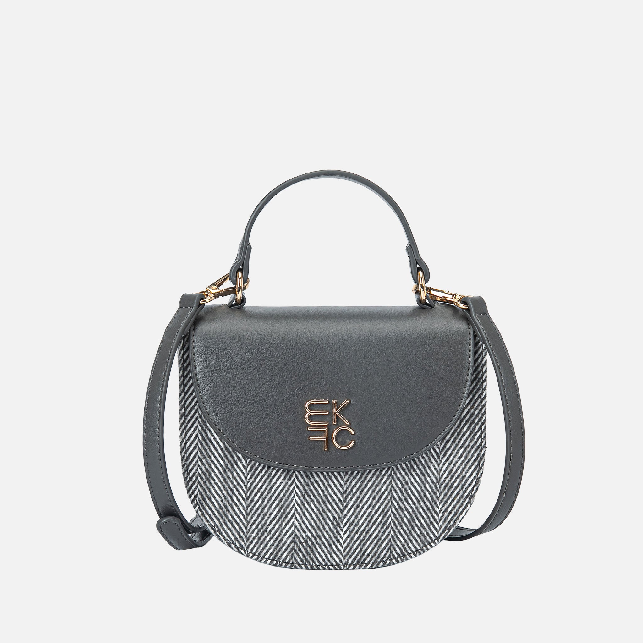 Heloise Herringbone Crossbody Bag