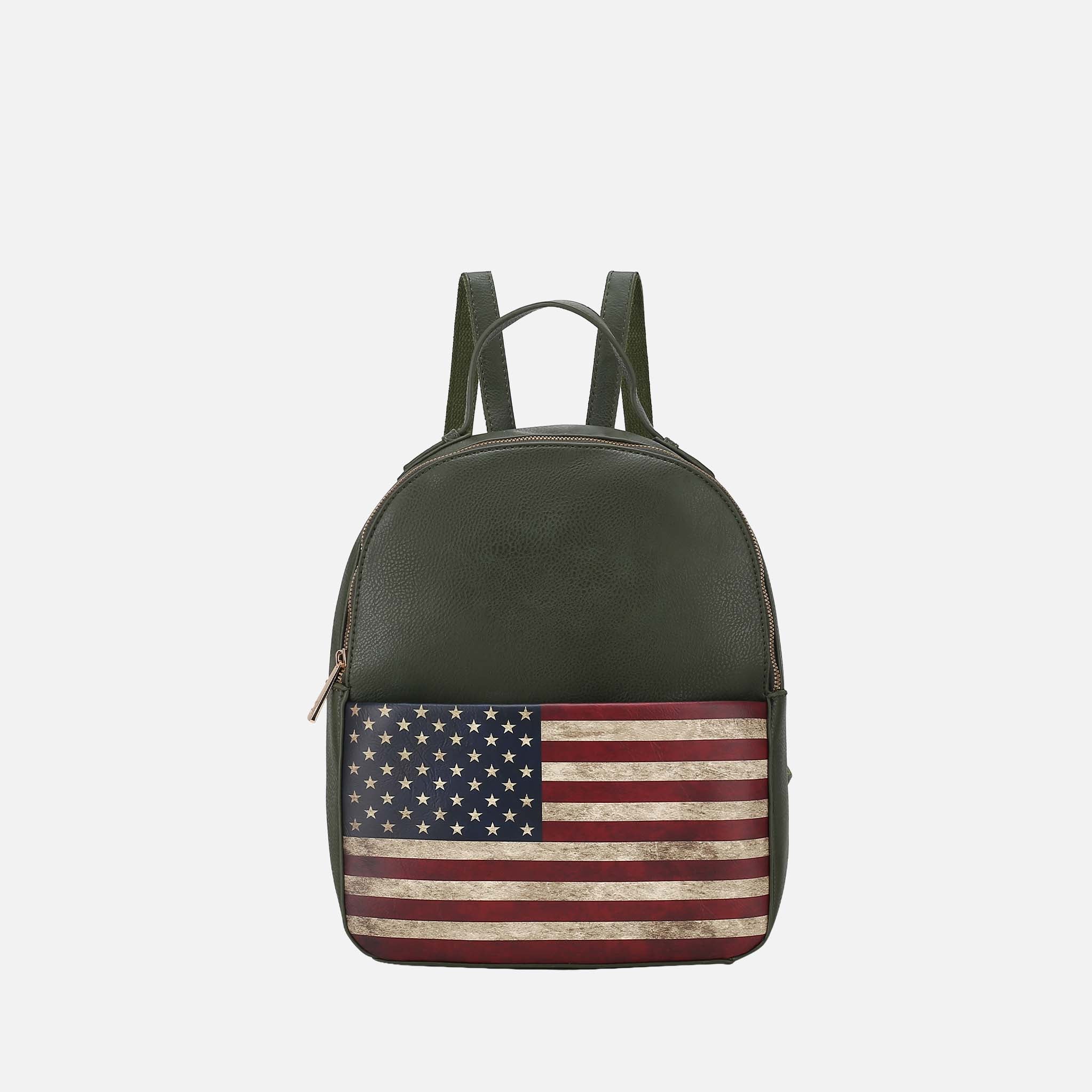 Briella Flag Print Backpack