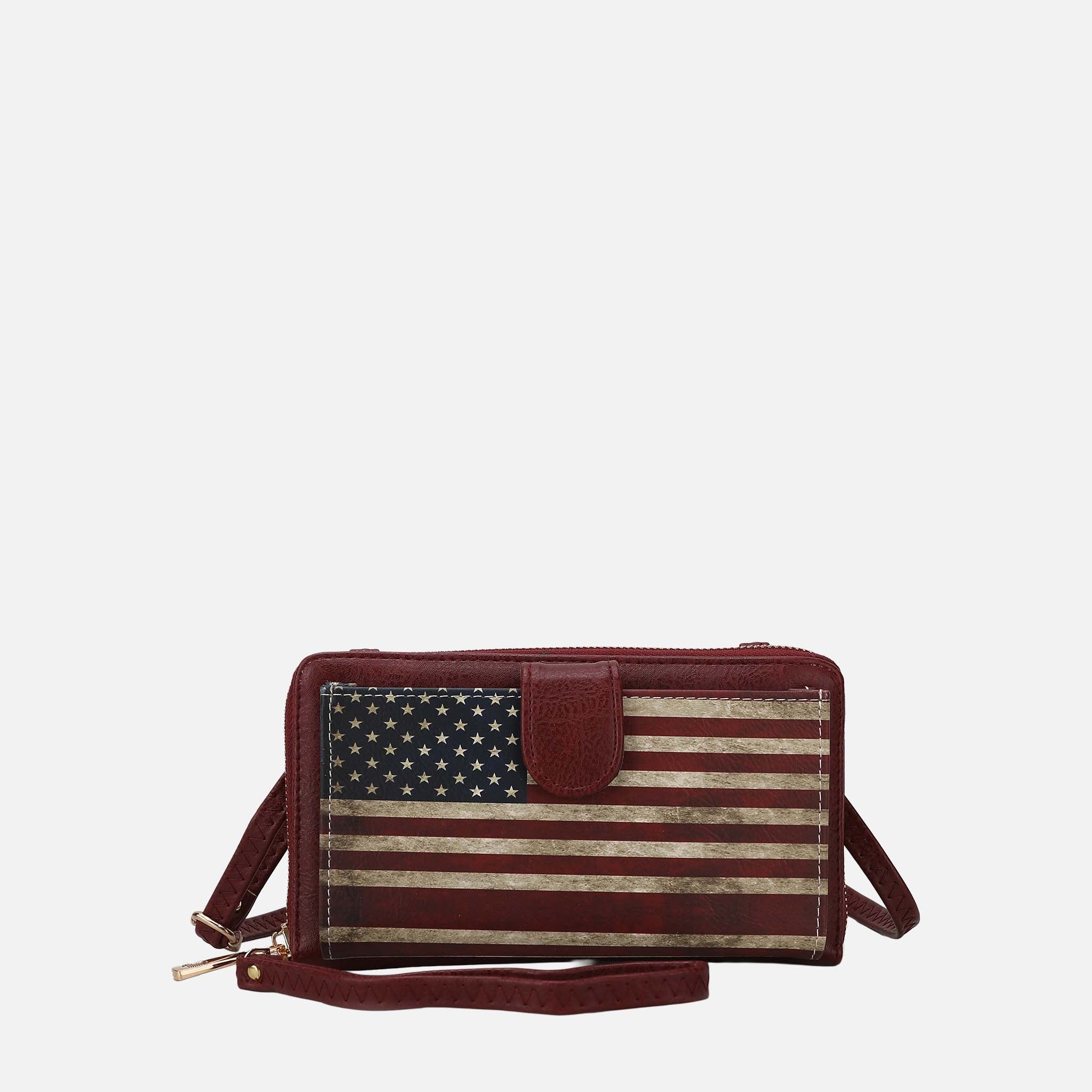 Kiara Printed Flag Phone Crossbody Bag