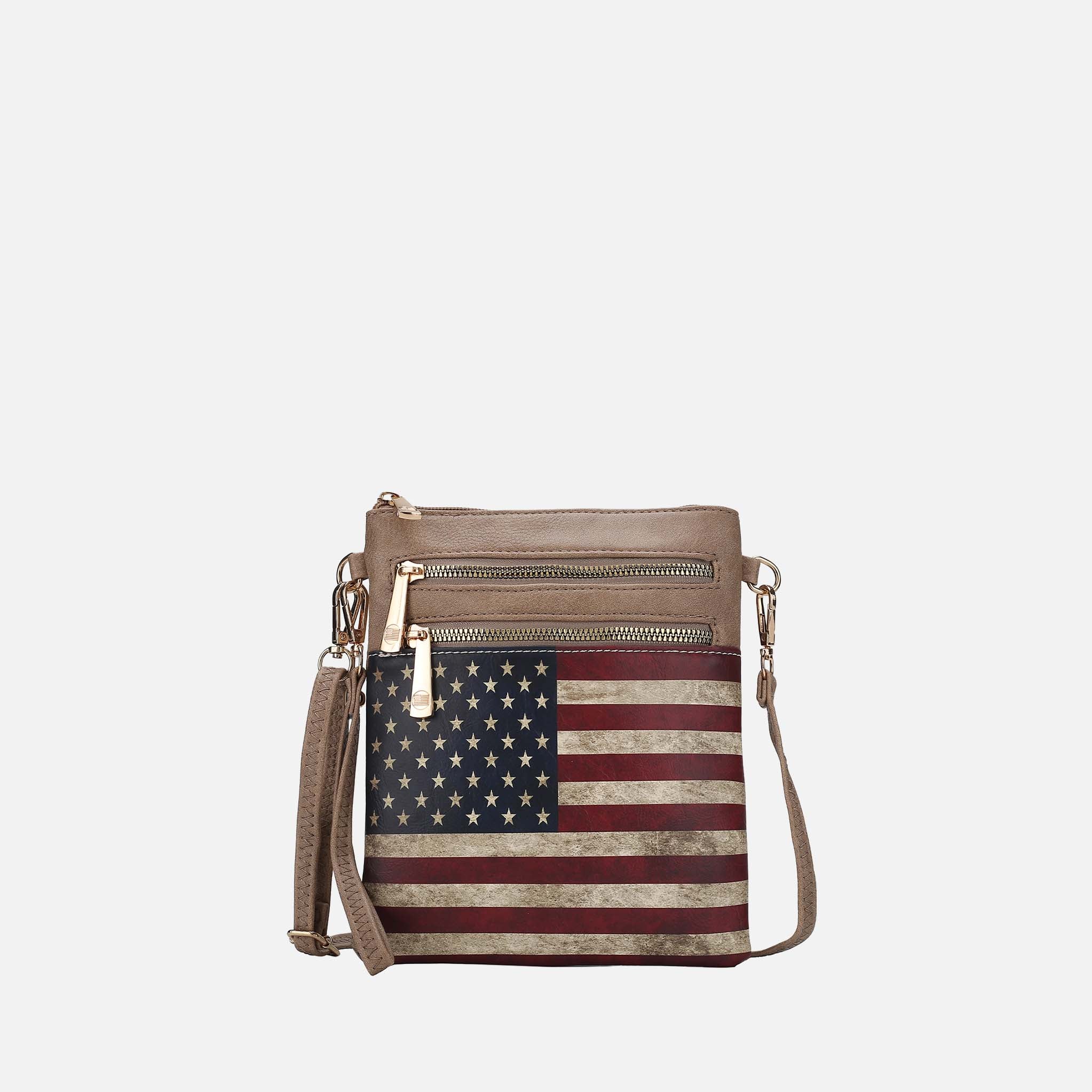Genesis Printed Flag Crossbody Bag