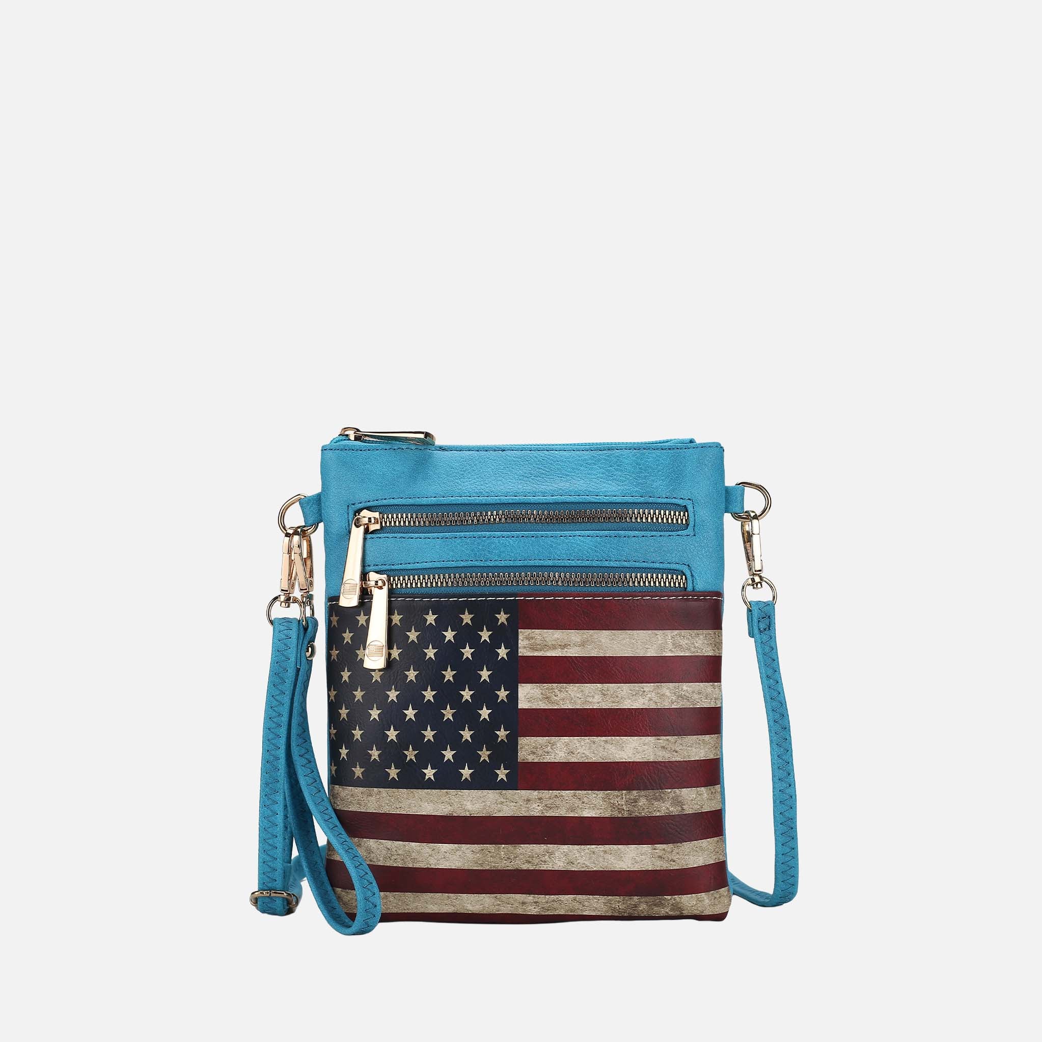 Genesis Printed Flag Crossbody Bag