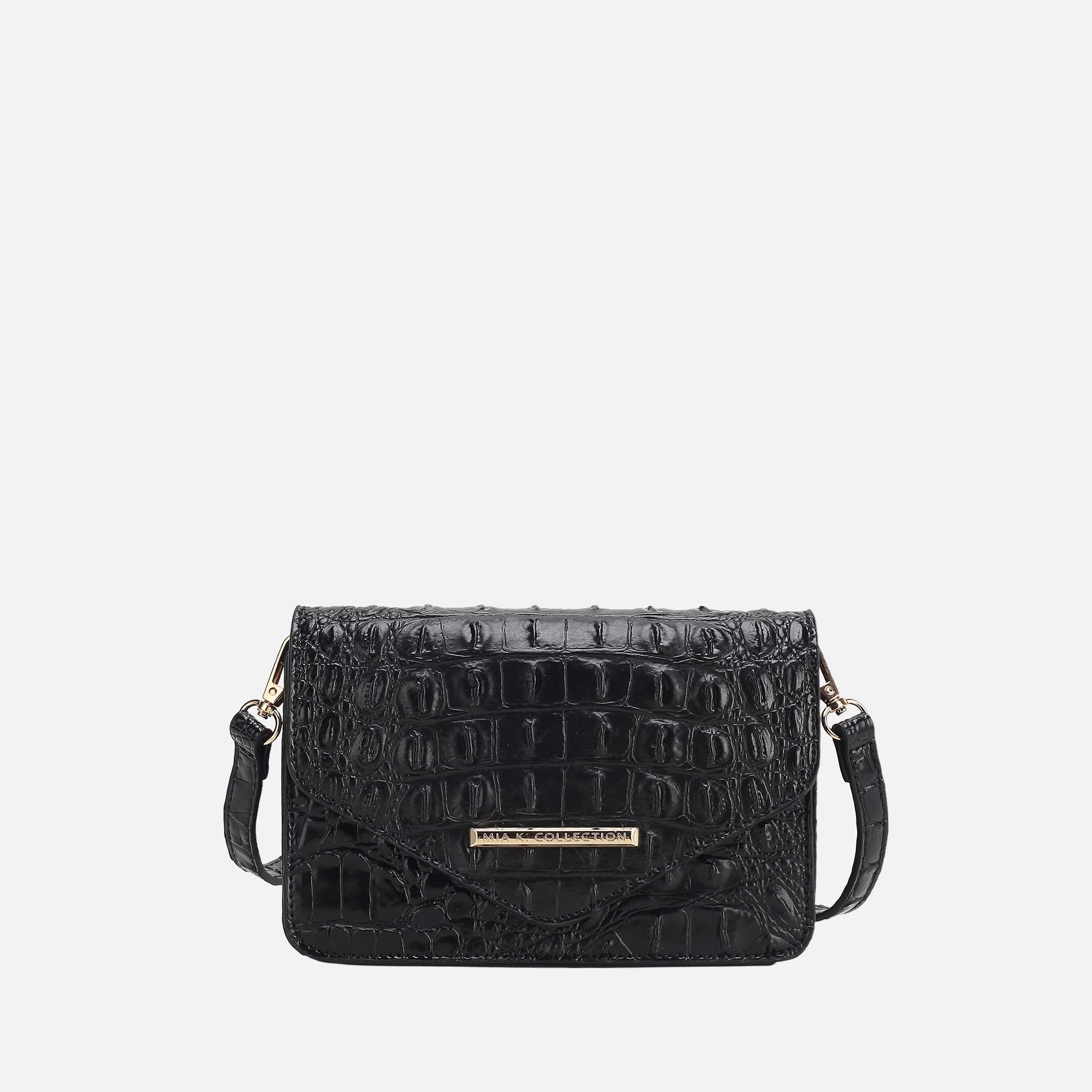 Vanta Solid Croc Saddle Bag