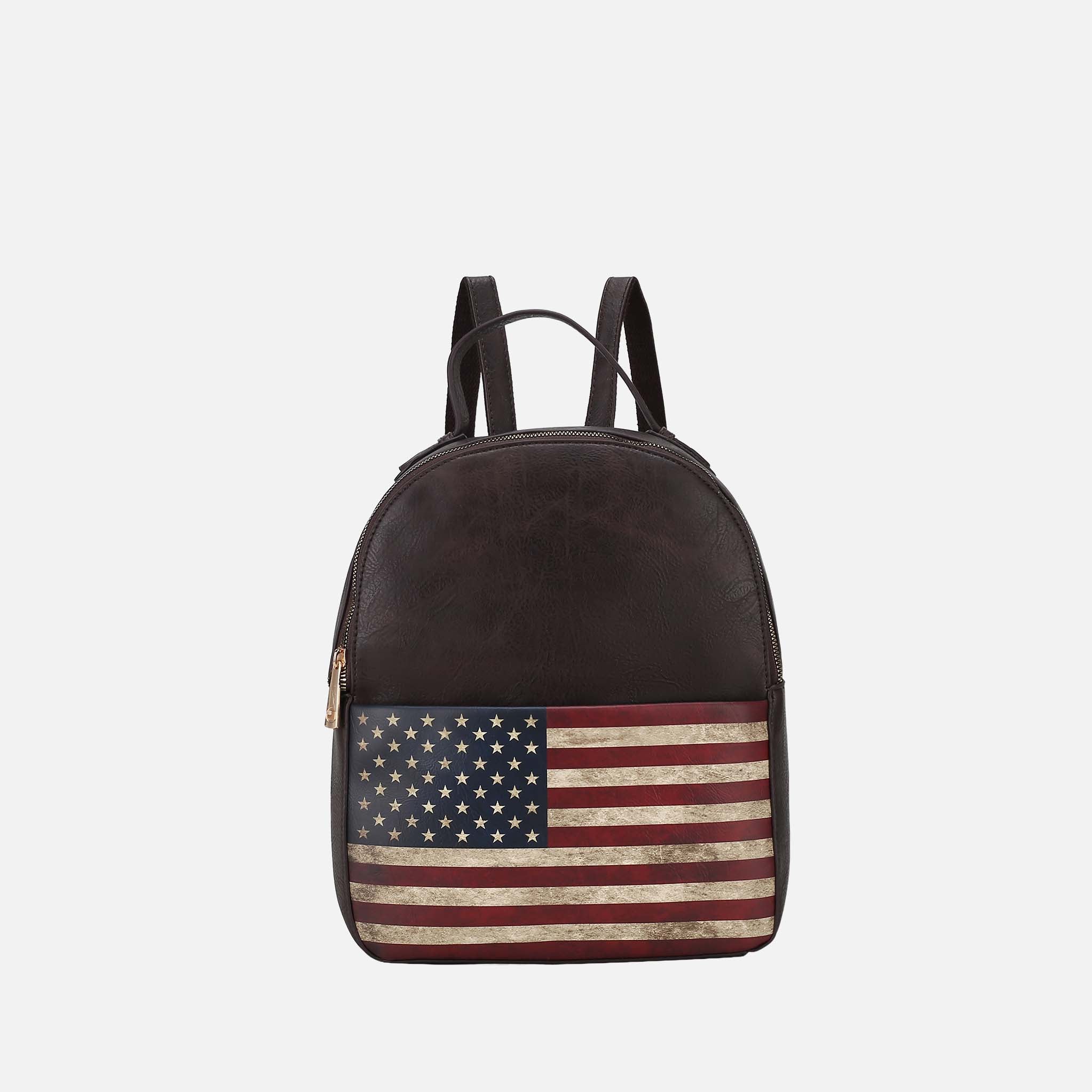 Briella Flag Print Backpack