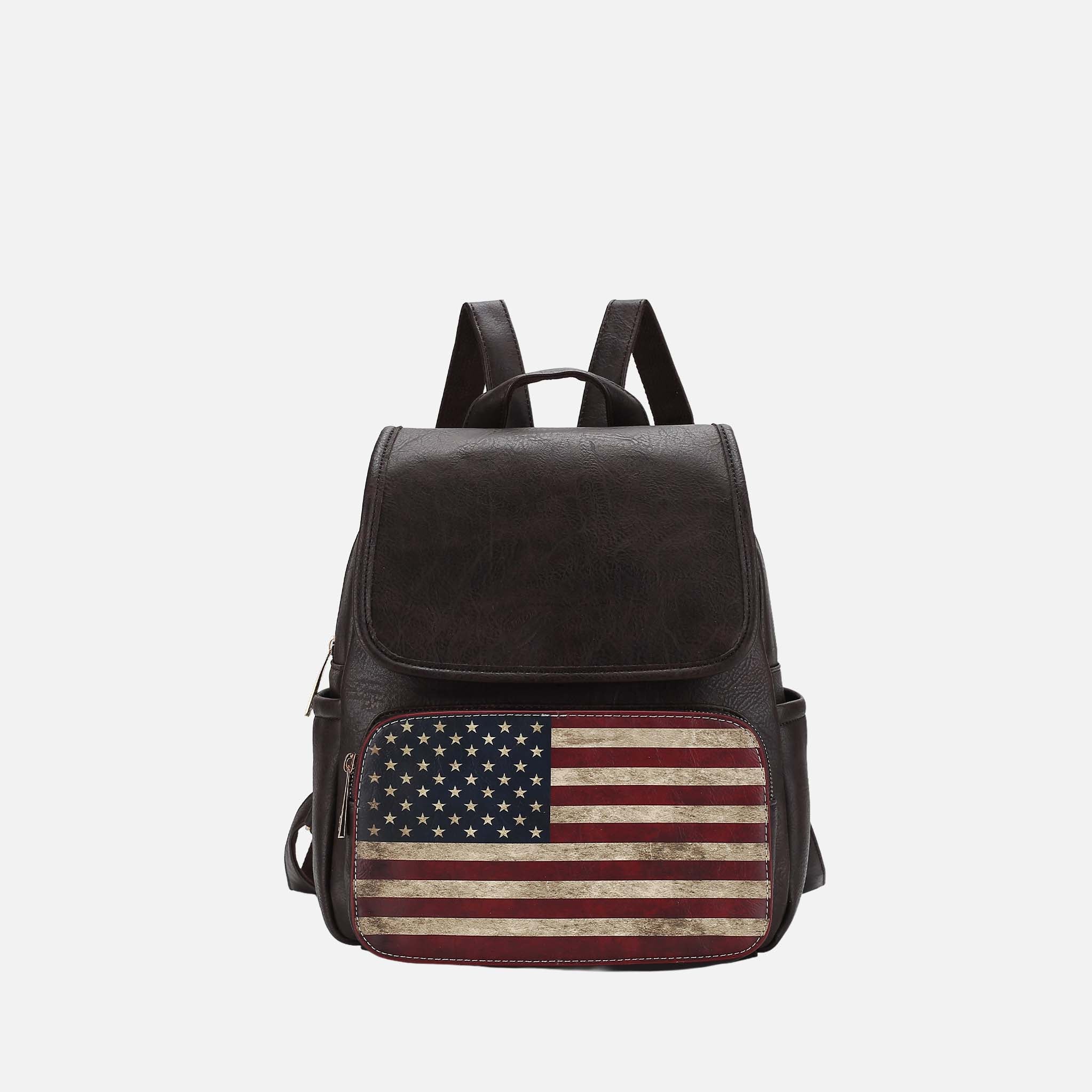 Regina Printed Flag Backpack
