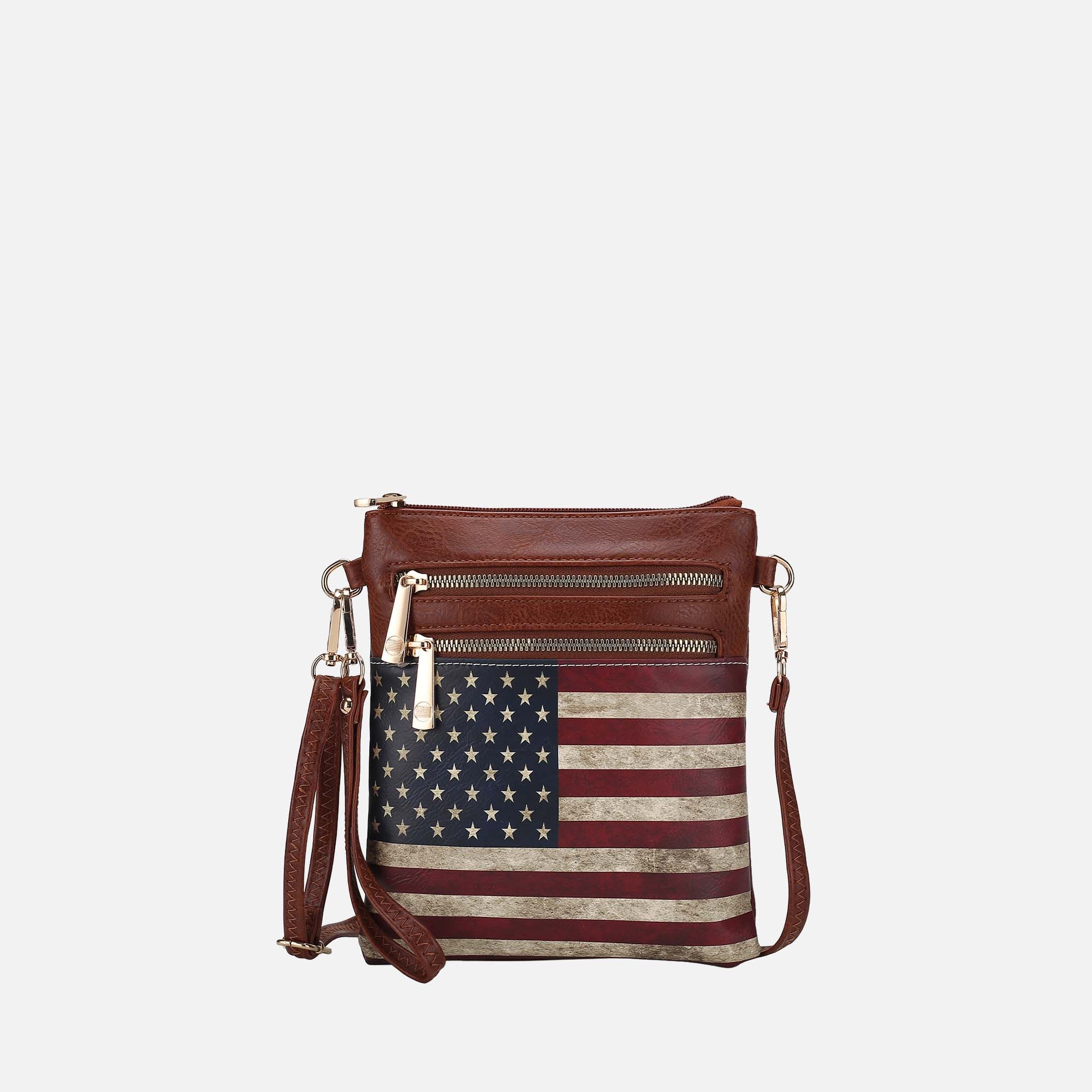 Genesis Printed Flag Crossbody Bag