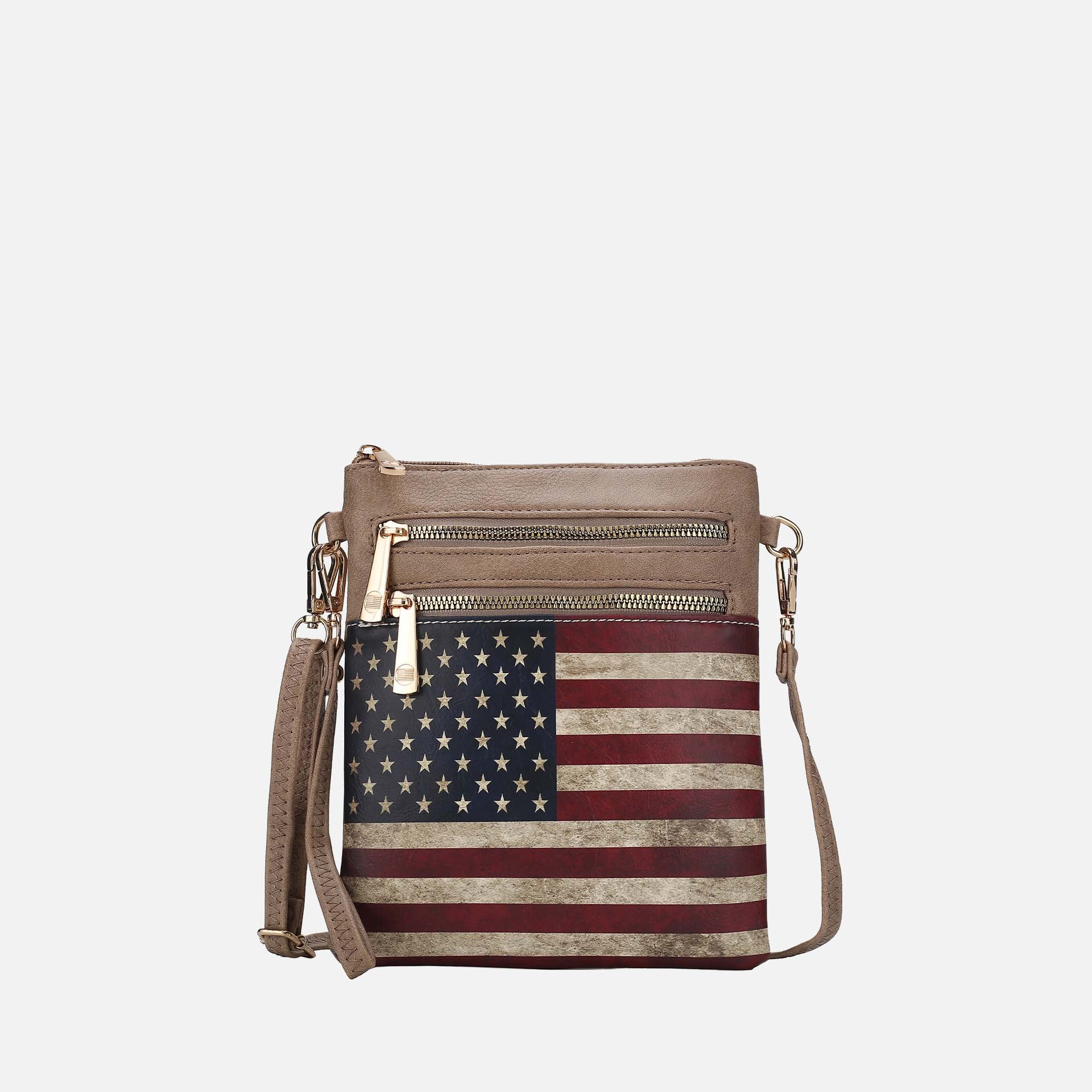 Genesis Printed Flag Crossbody Bag