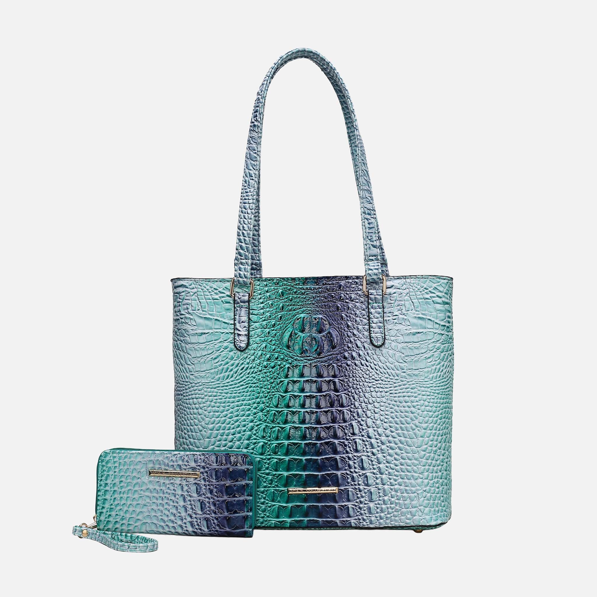Piper Gradient Croc Tote Bag and Set