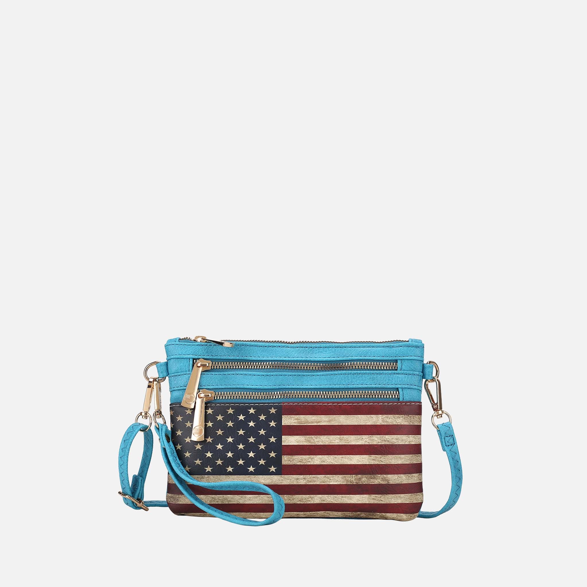 Alisson Printed Flag Crossbody Bag