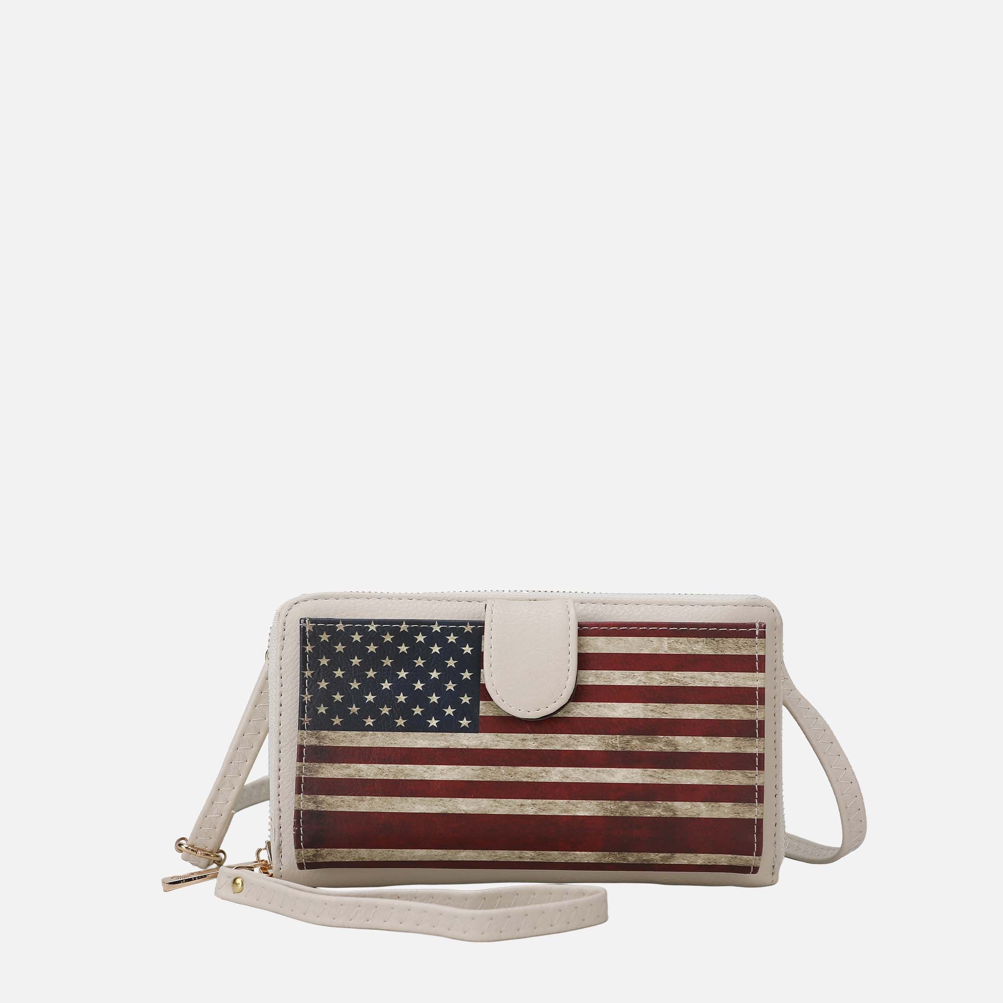 Kiara Printed Flag Phone Crossbody Bag