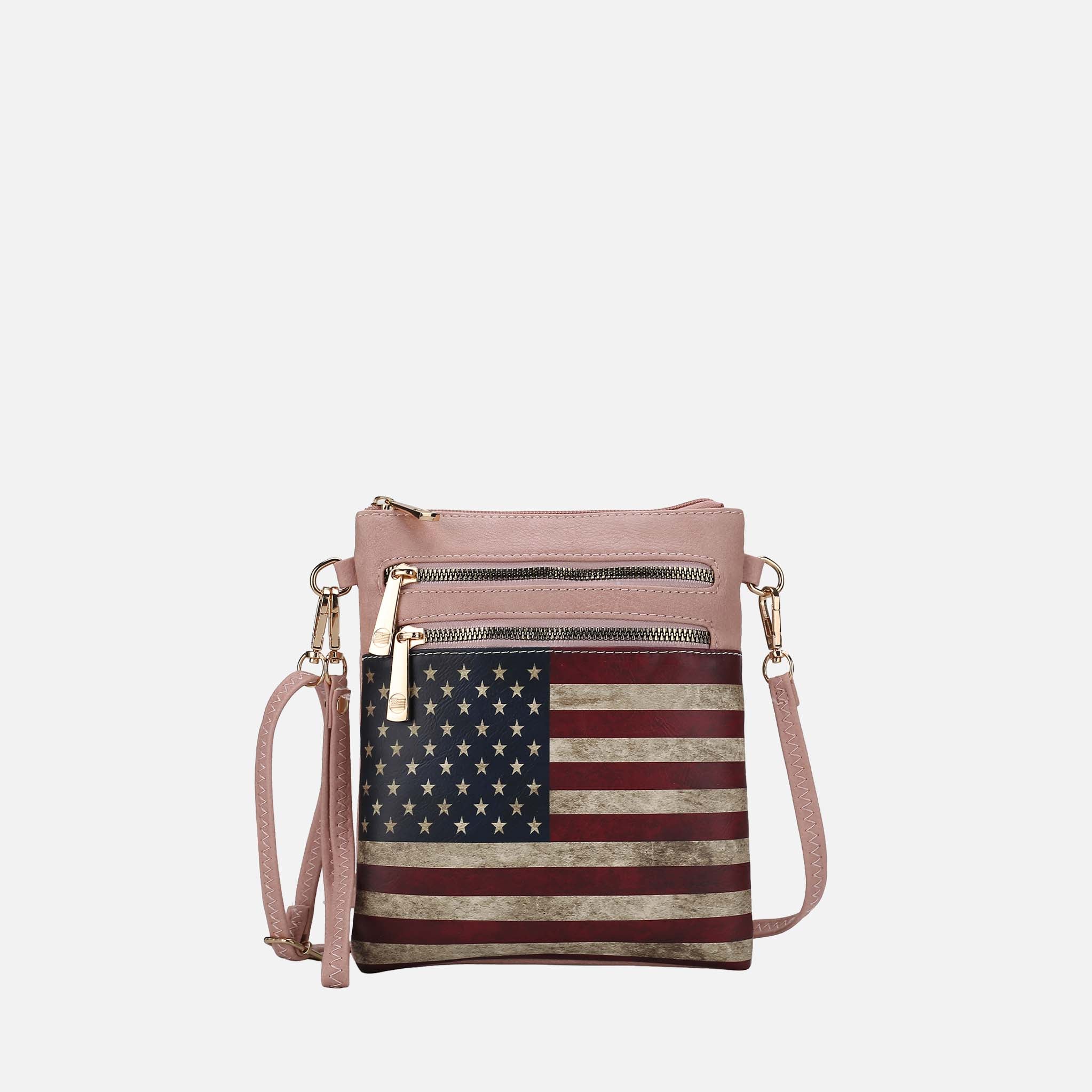 Genesis Printed Flag Crossbody Bag