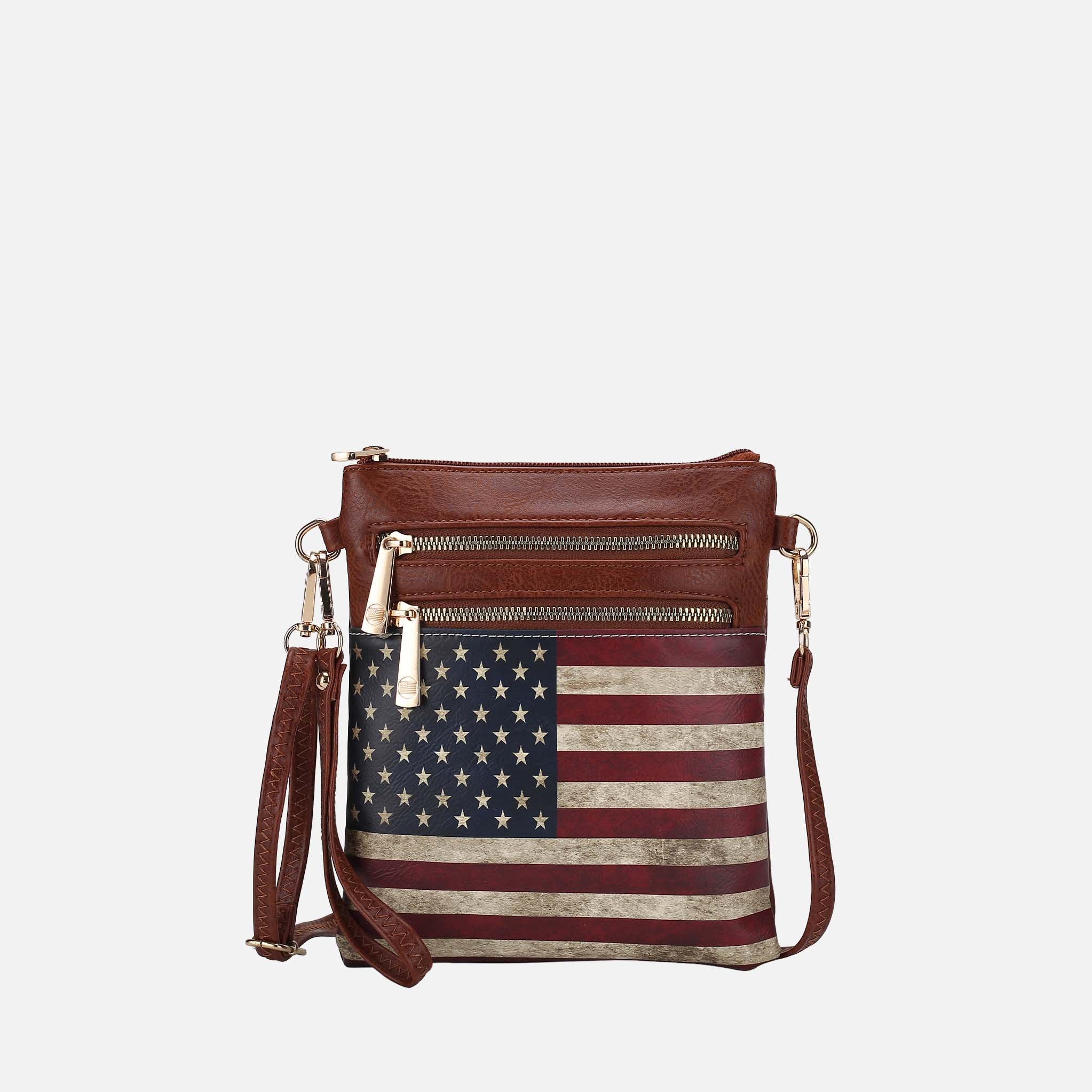 Genesis Printed Flag Crossbody Bag