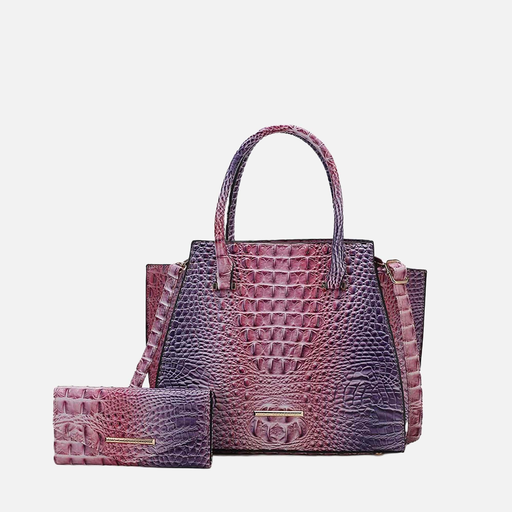 Miriam Croc Tote Bag and Set