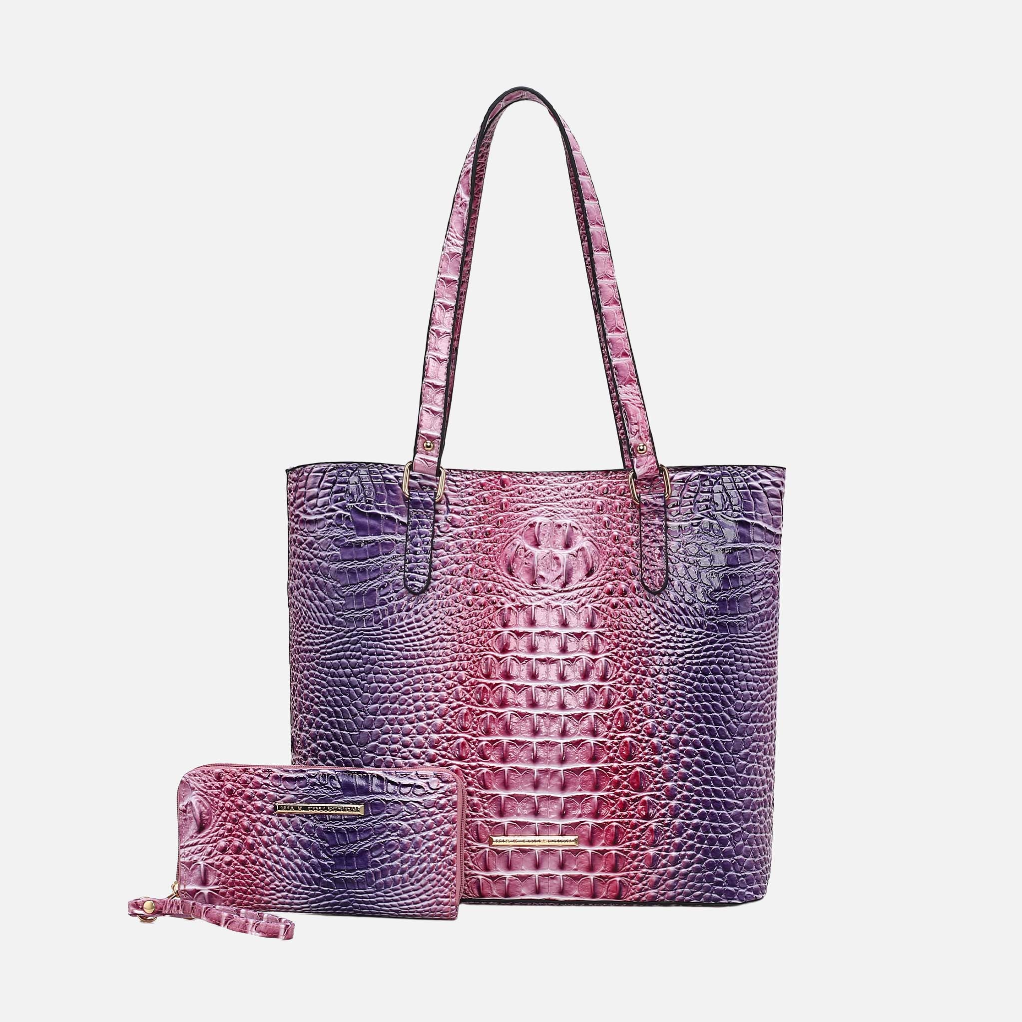 Piper Gradient Croc Tote Bag and Set