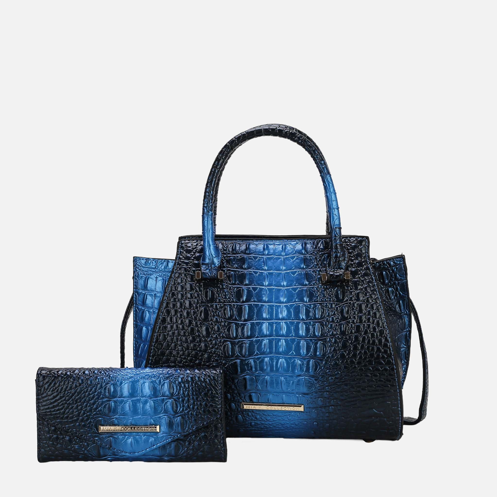 Bently Croc-Embossed Tote and Set