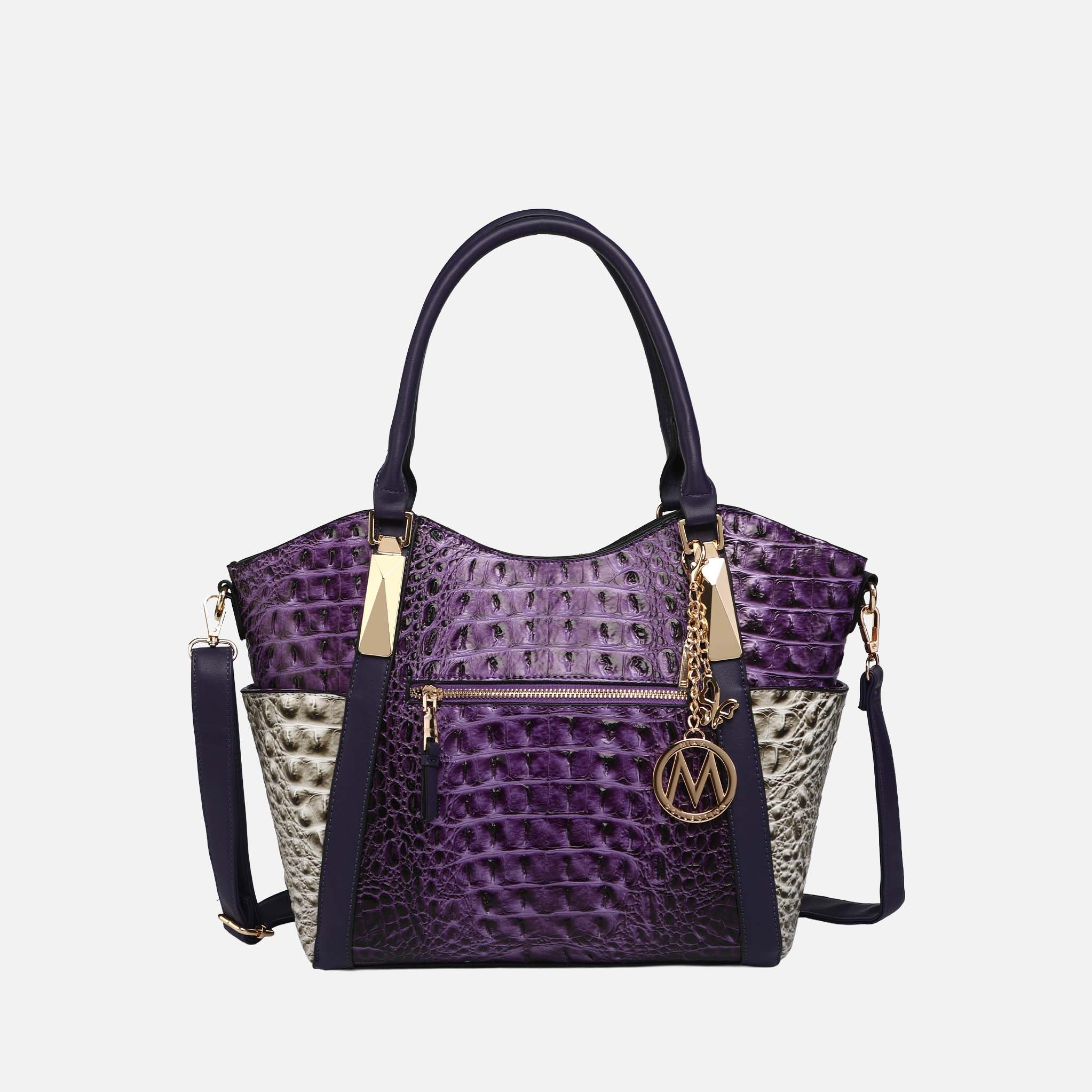 Janise Croc Tote handbag