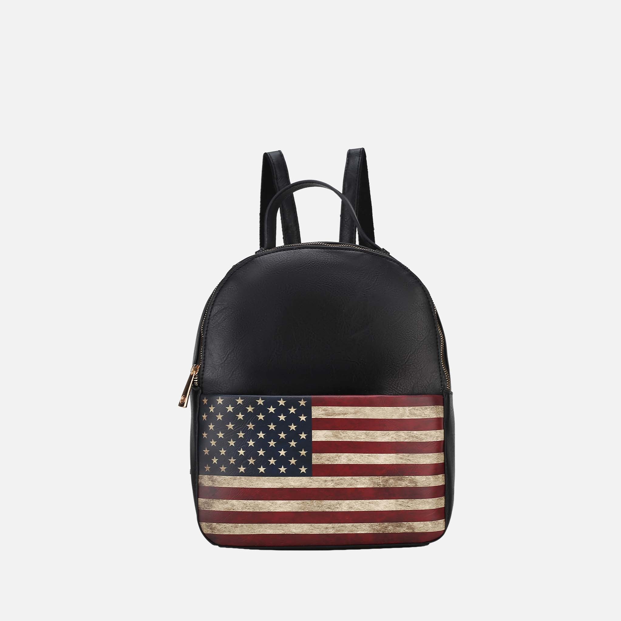 Briella Flag Print Backpack