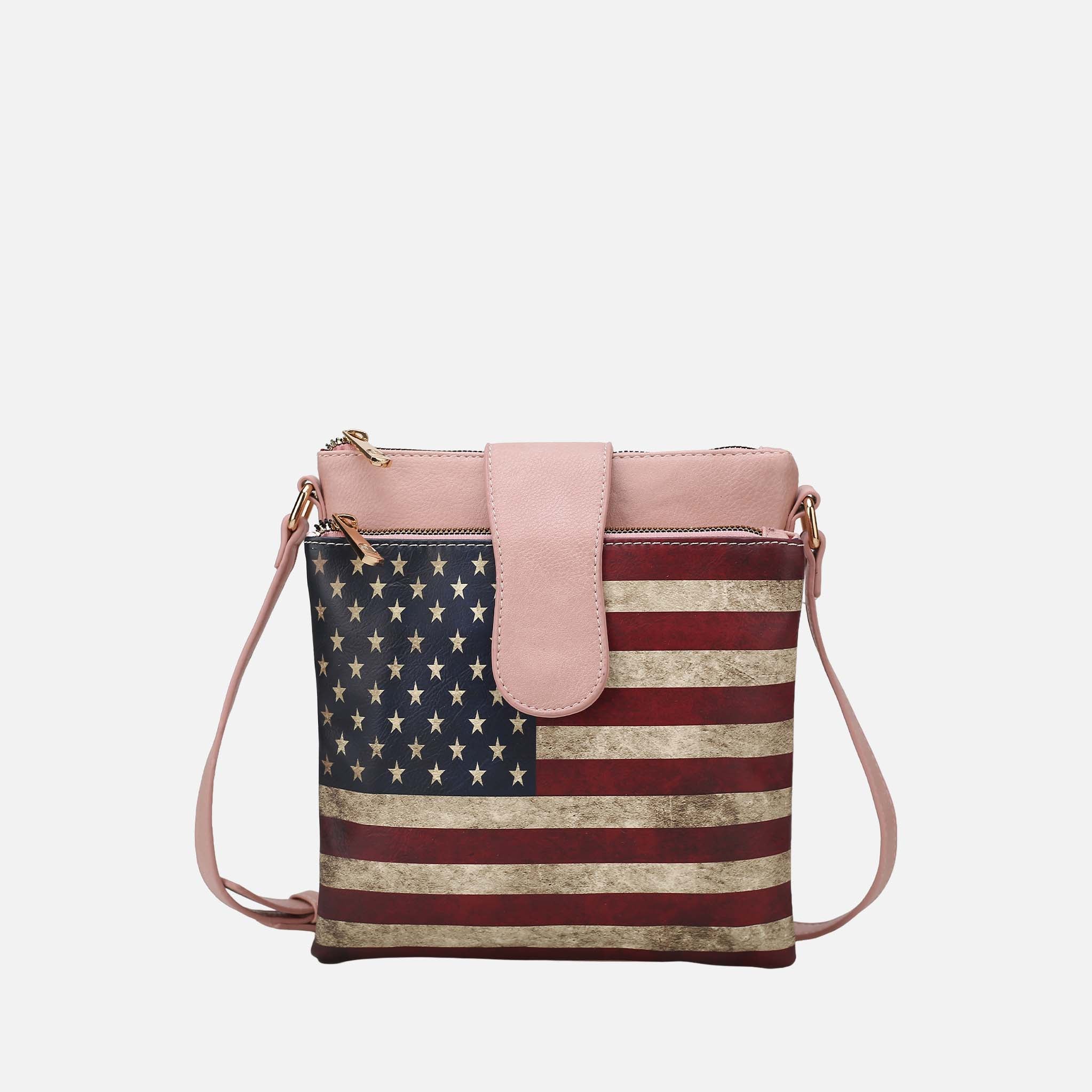 Josephine Printed Flag Crossbody Bag