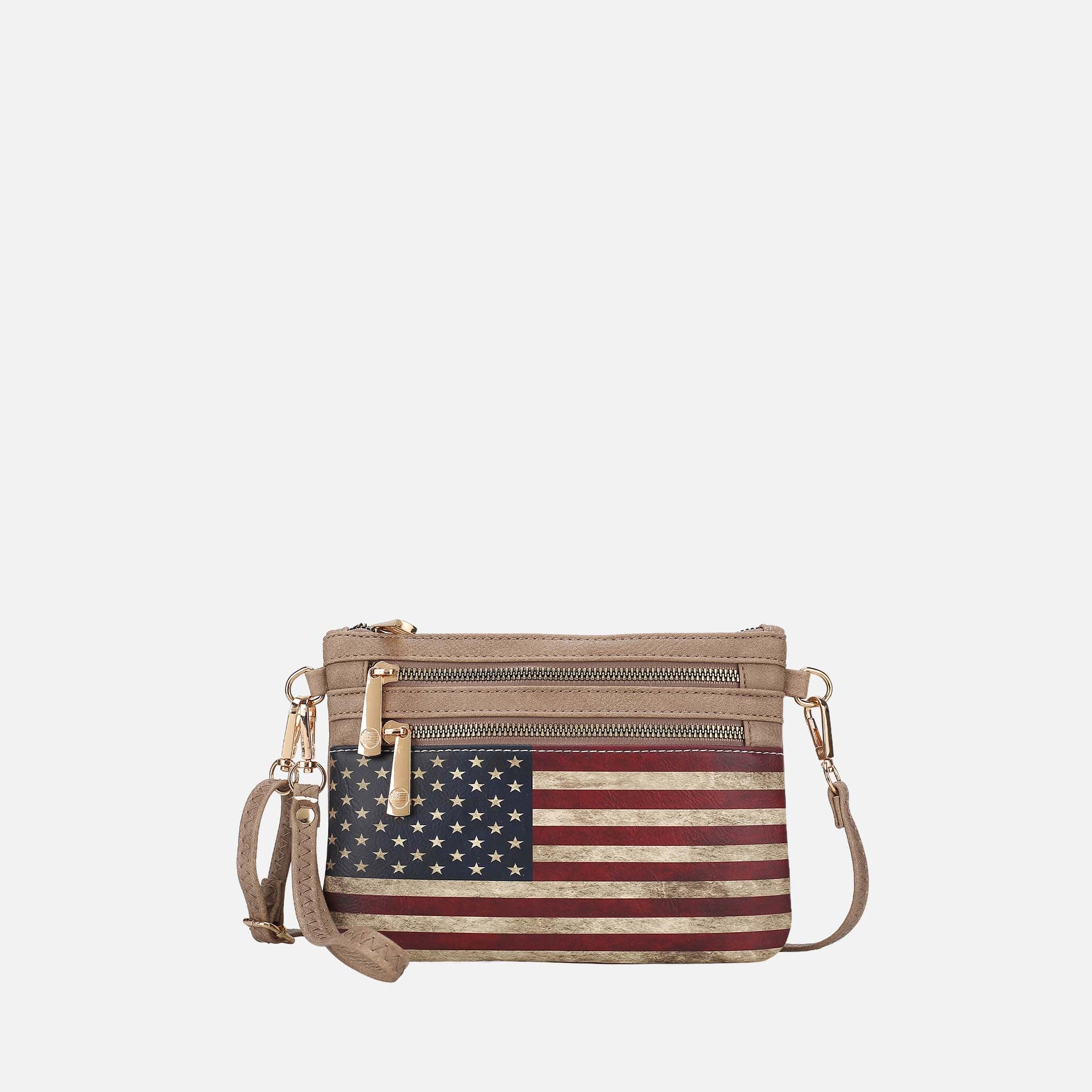 Alisson Printed Flag Crossbody Bag