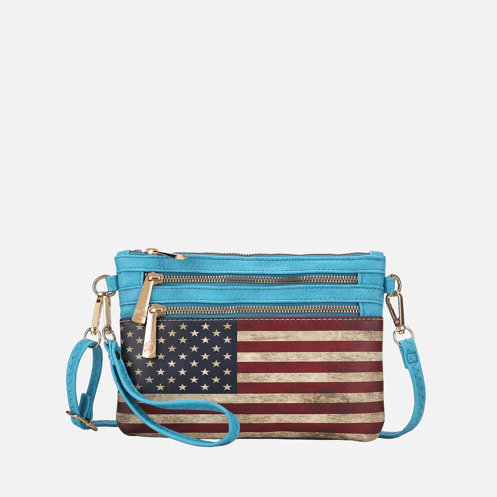 Alisson Printed Flag Crossbody Bag
