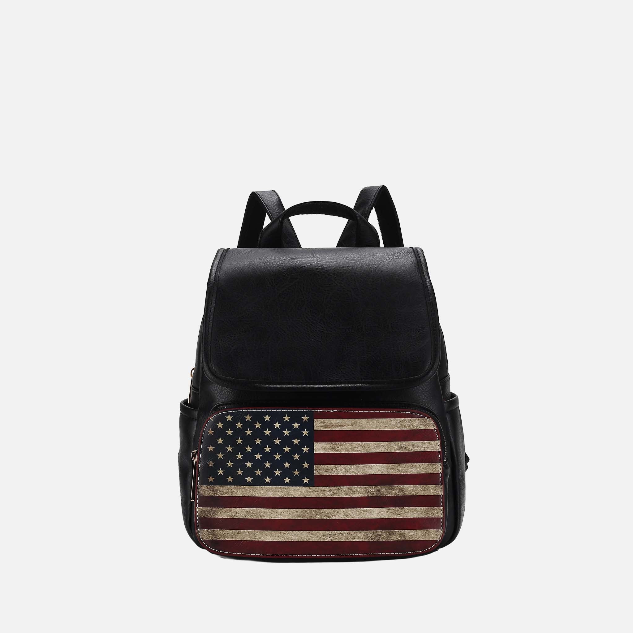 Regina Printed Flag Backpack