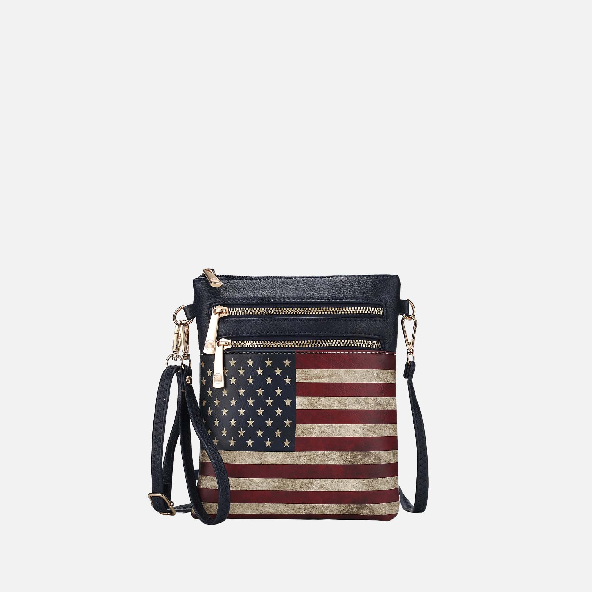 Genesis Printed Flag Crossbody Bag