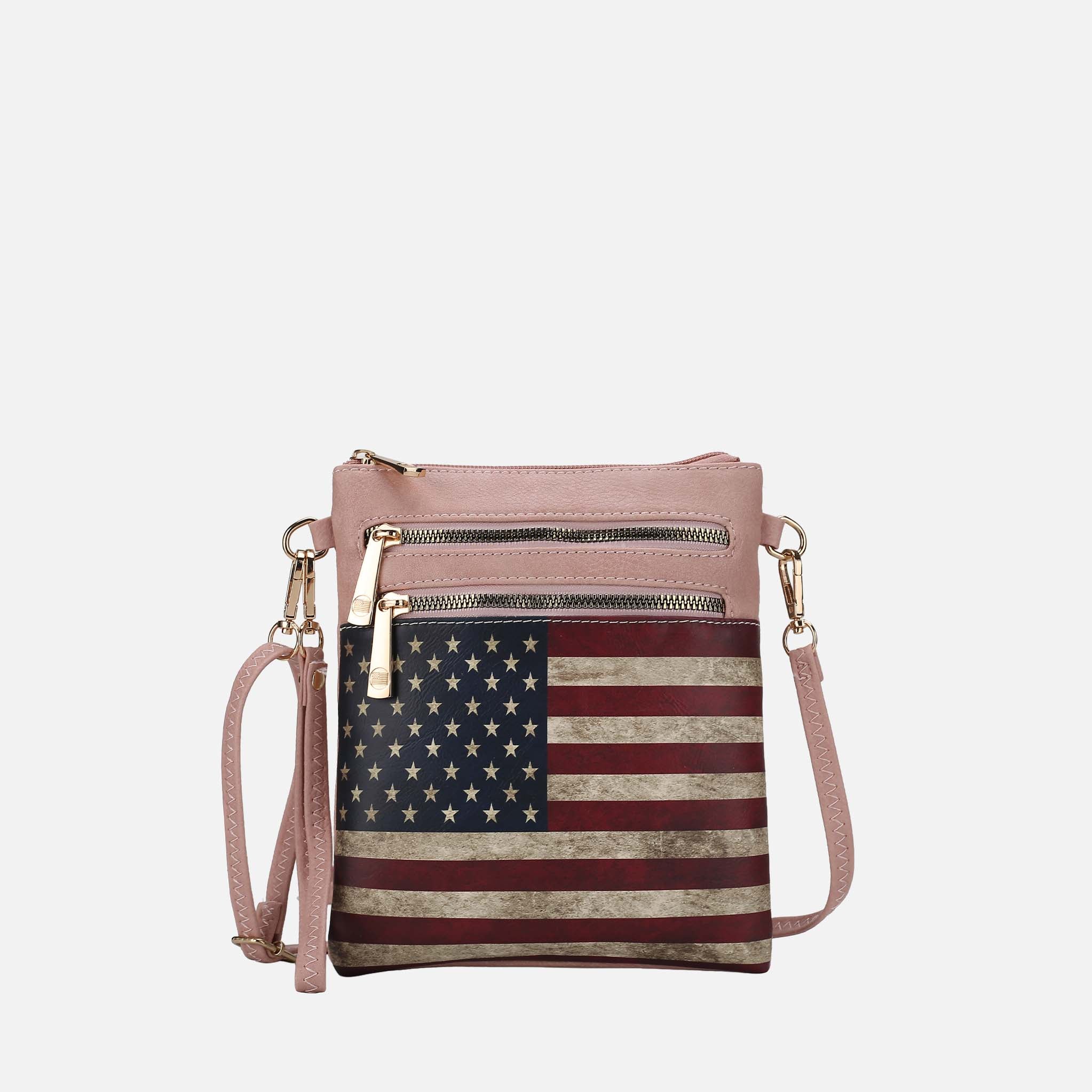 Genesis Printed Flag Crossbody Bag