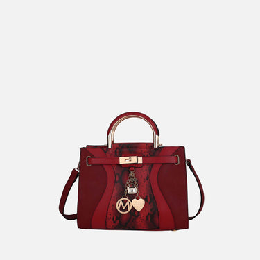 Cassia Snake embossed Satchel Bag