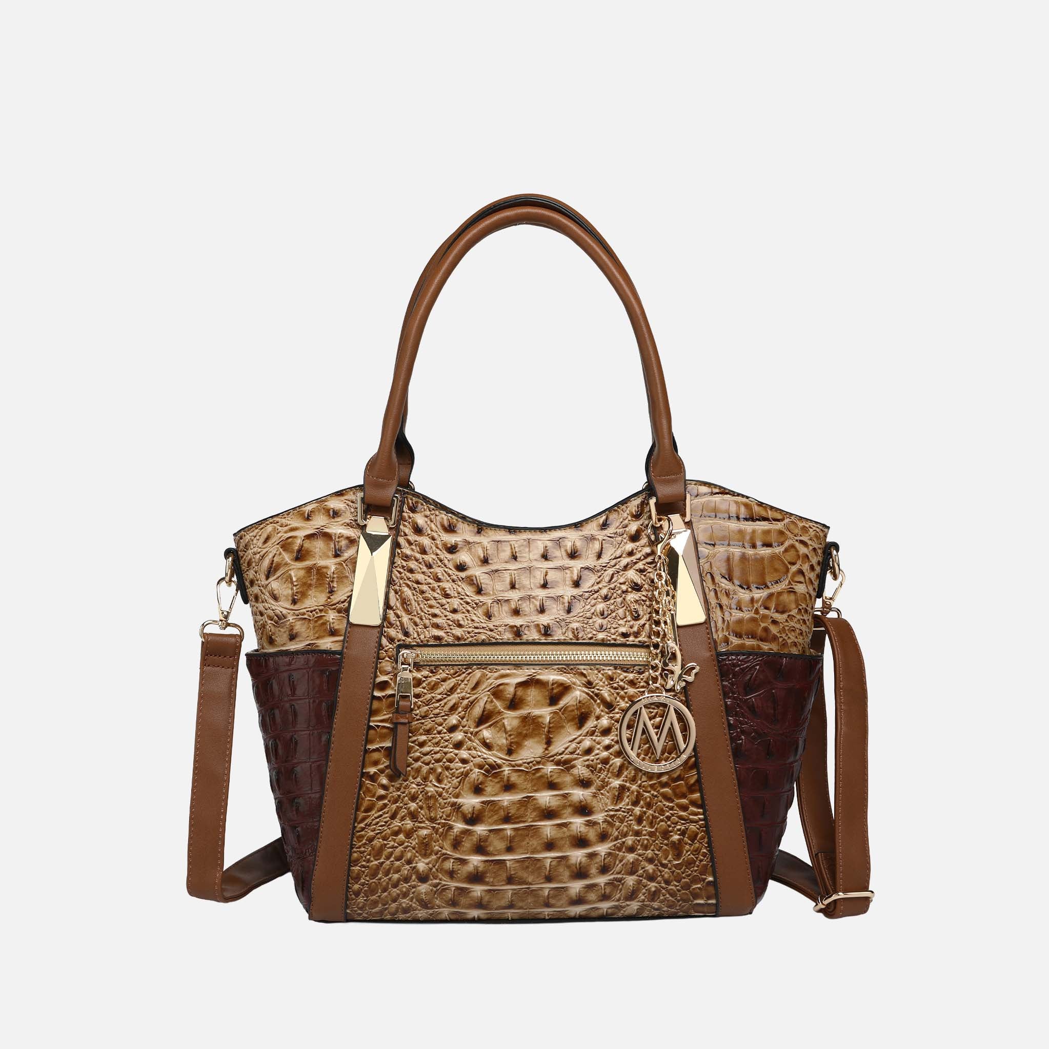 Janise Croc Tote handbag