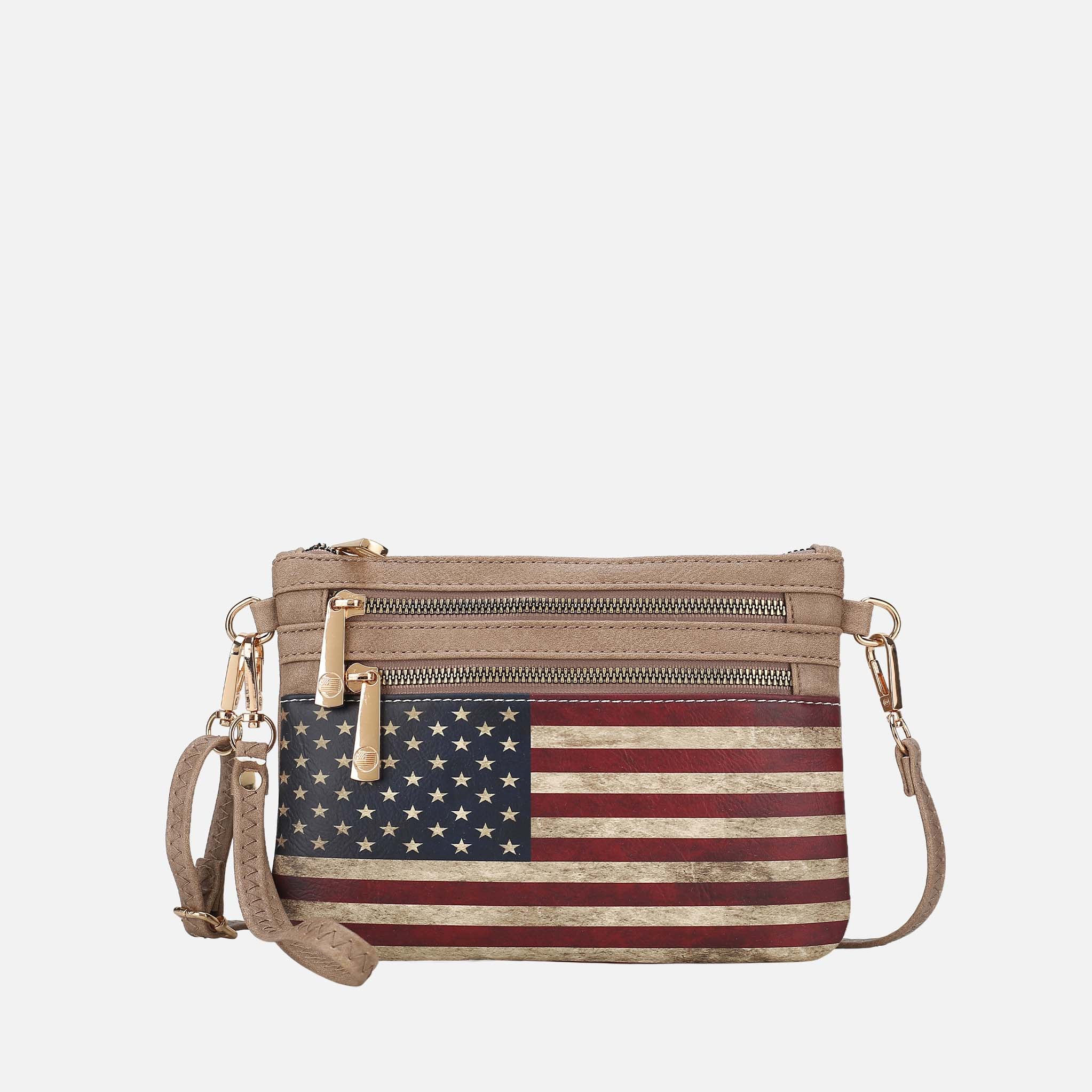 Alisson Printed Flag Crossbody Bag