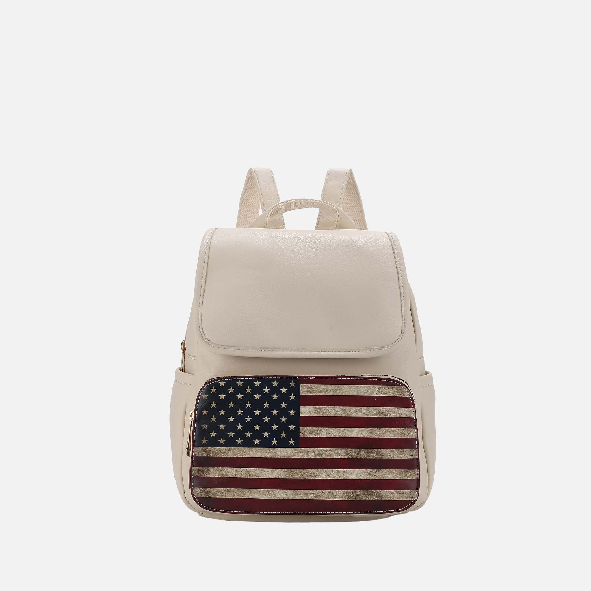 Regina Printed Flag Backpack