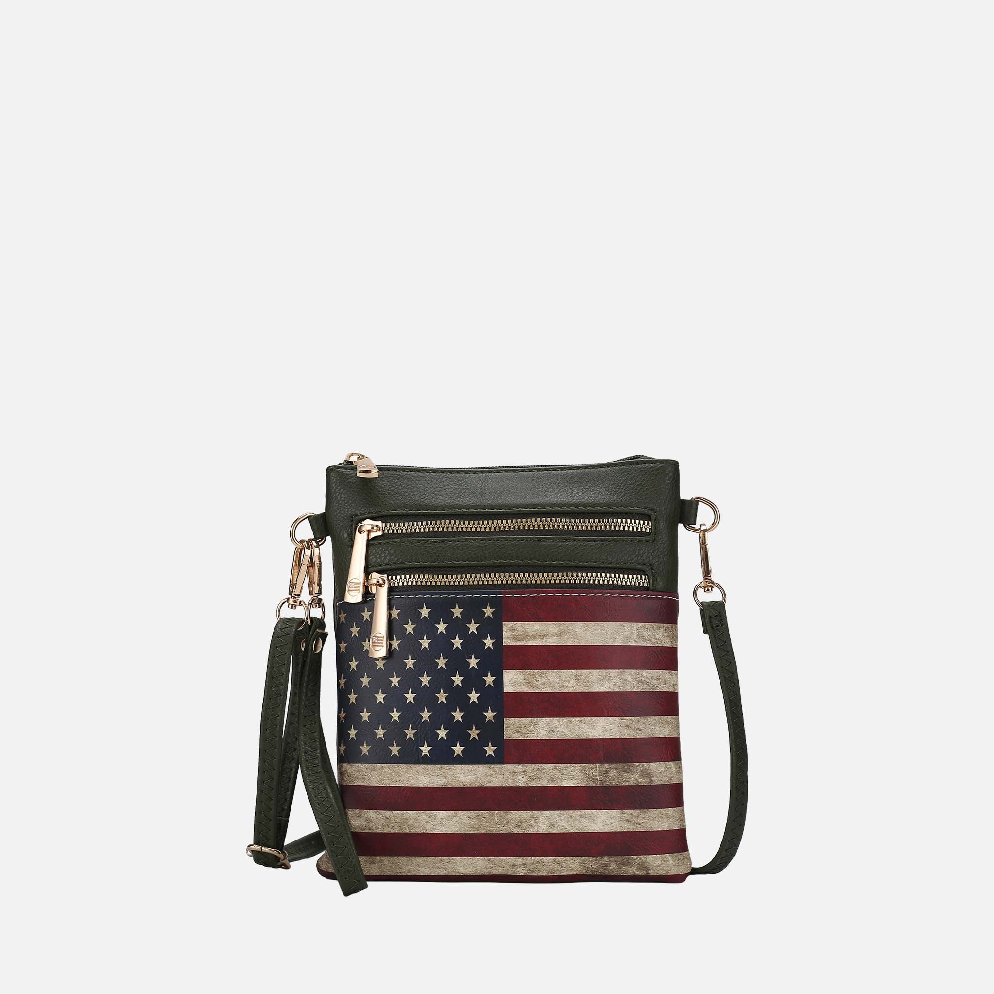 Genesis Printed Flag Crossbody Bag