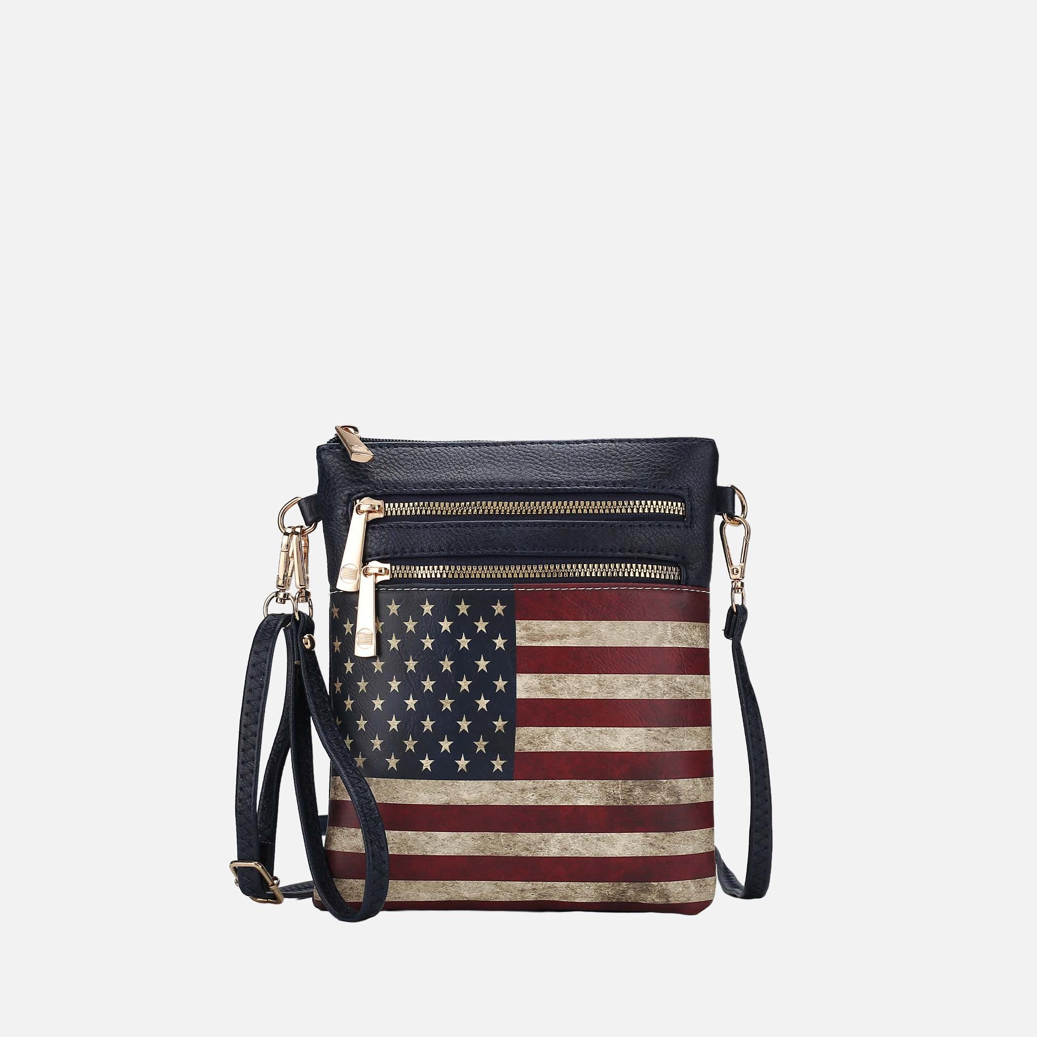 Genesis Printed Flag Crossbody Bag