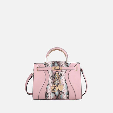 Cassia Snake embossed Satchel Bag