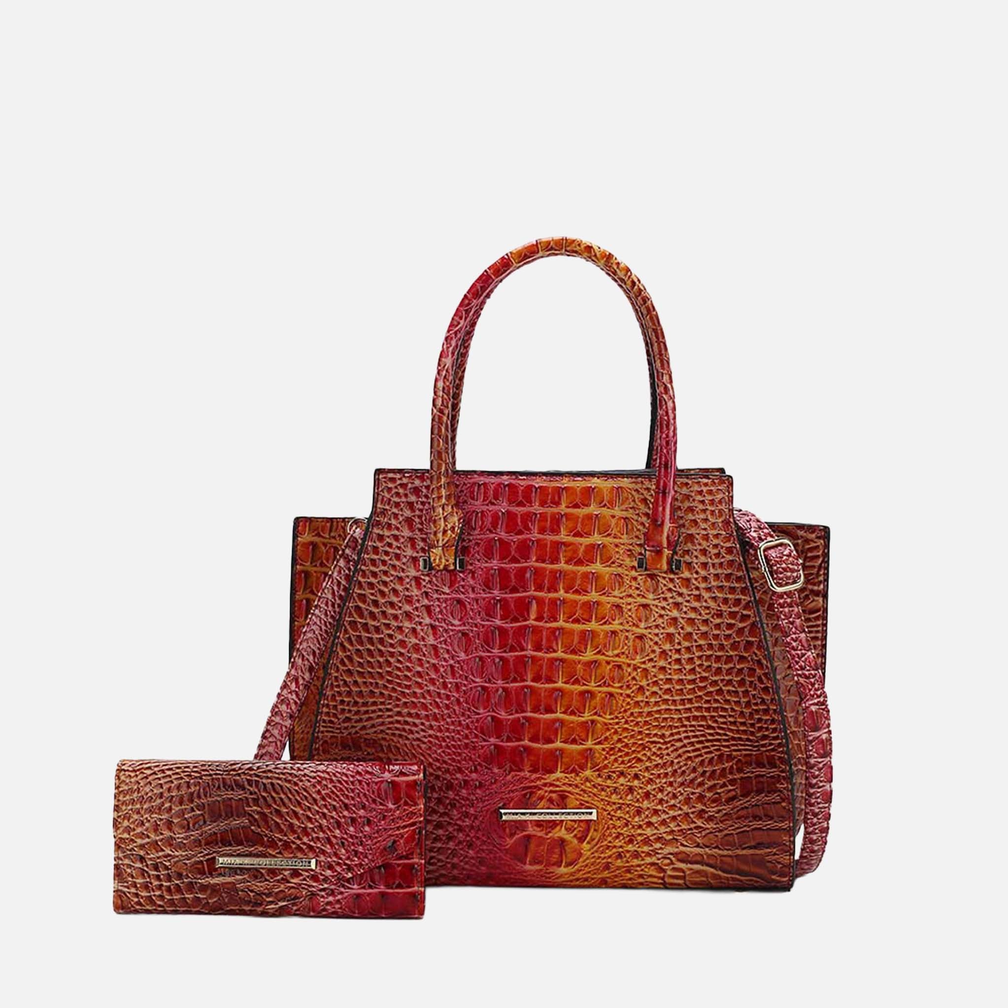 Miriam Croc Tote Bag and Set