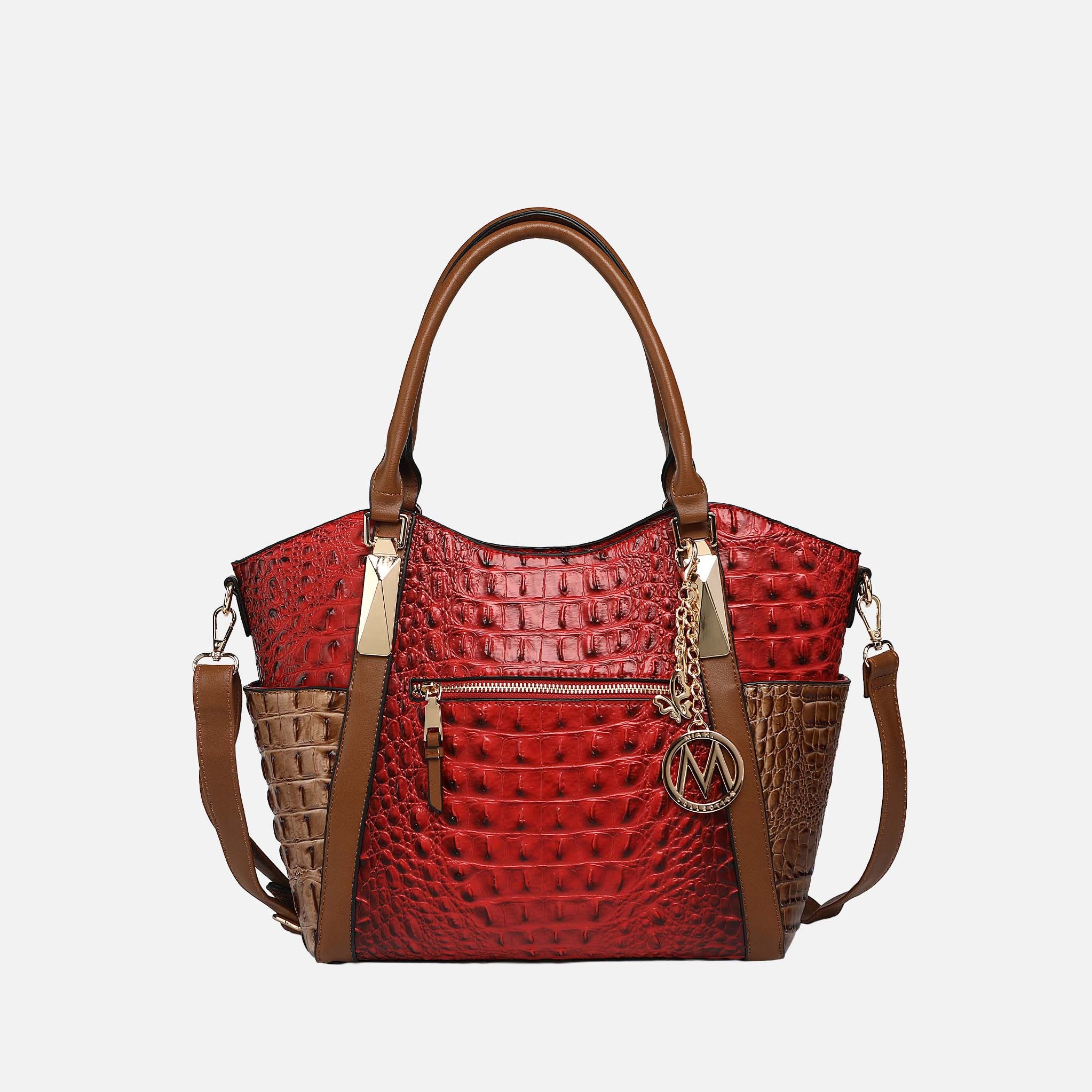 Janise Croc Tote handbag