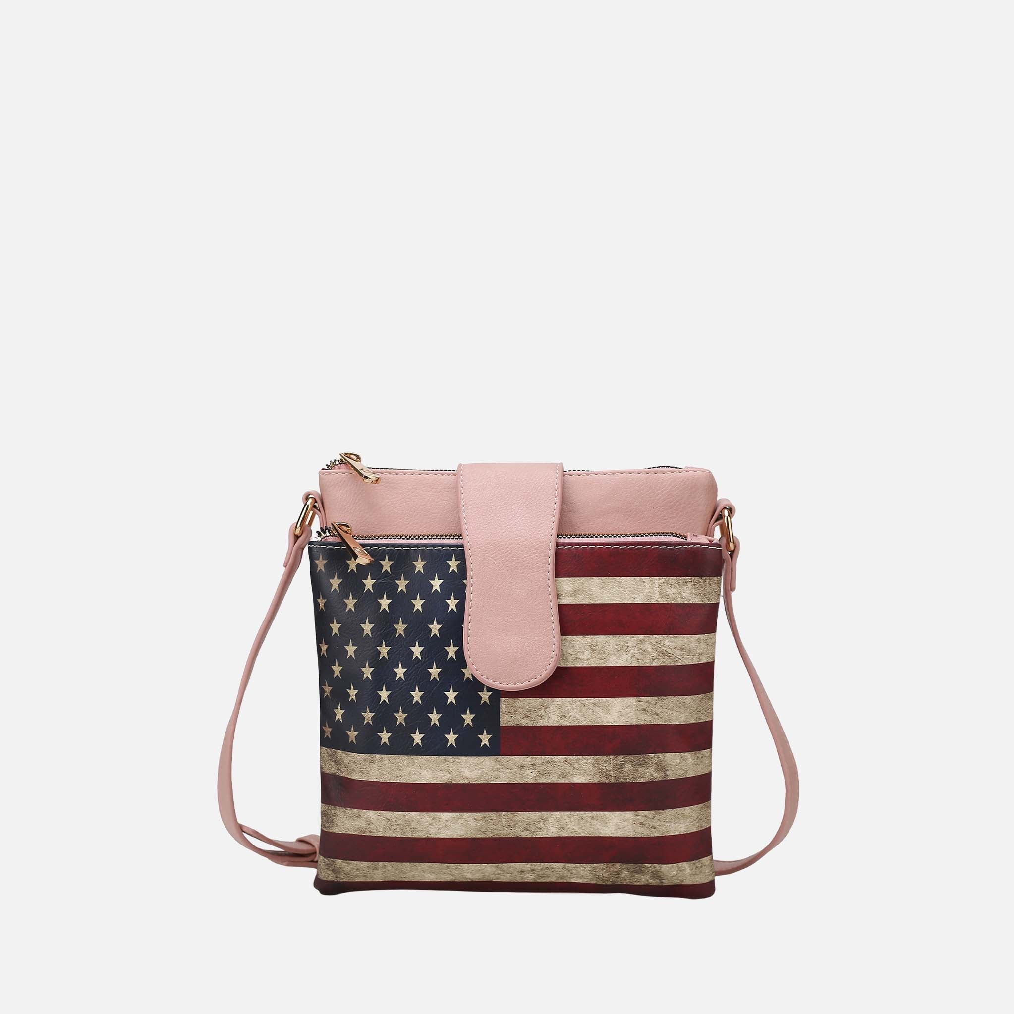 Josephine Printed Flag Crossbody Bag
