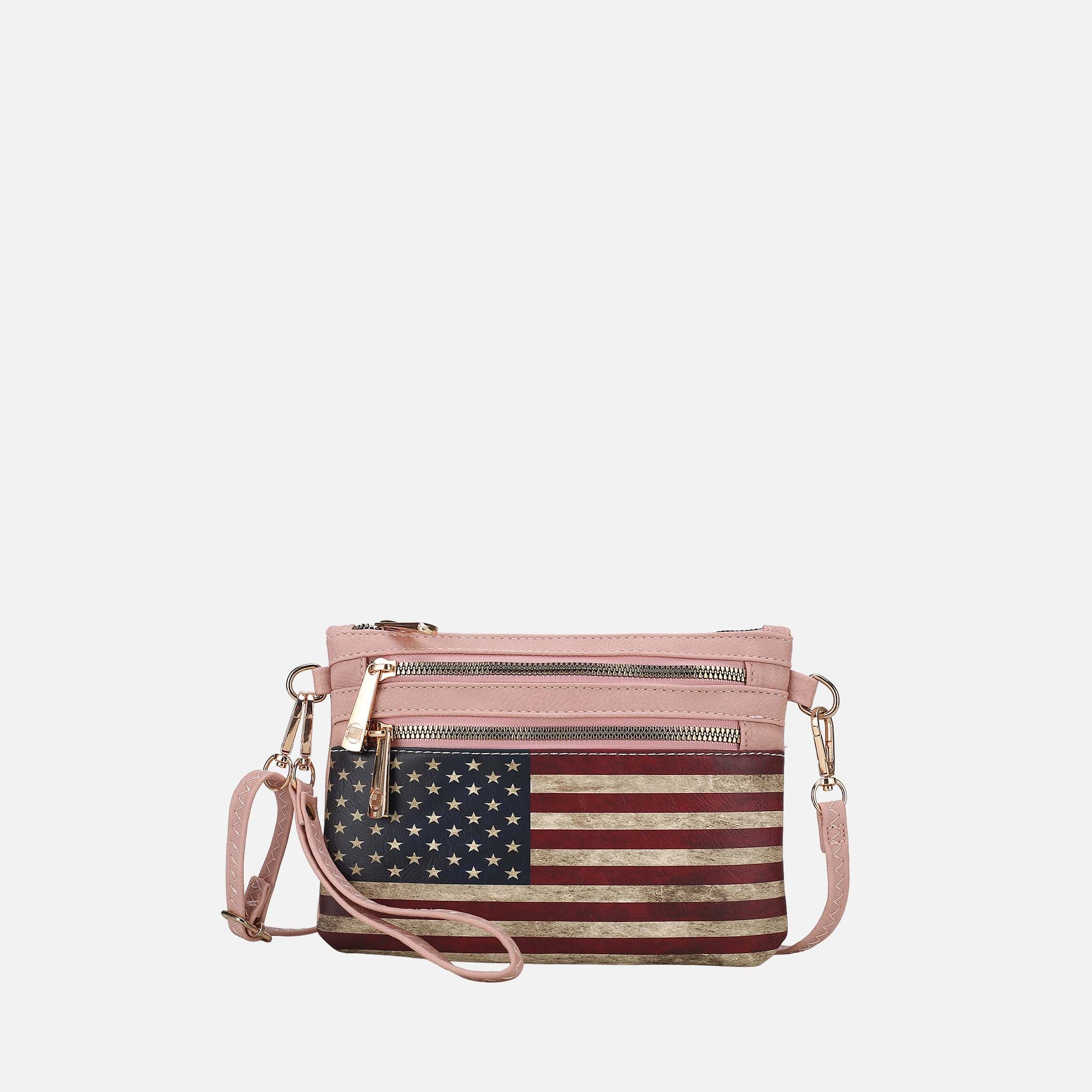 Alisson Printed Flag Crossbody Bag