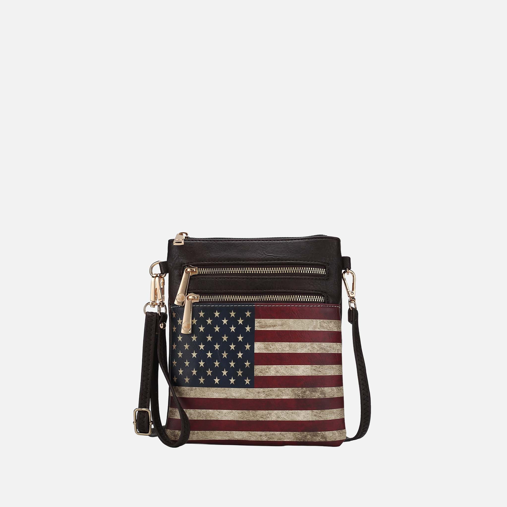 Genesis Printed Flag Crossbody Bag