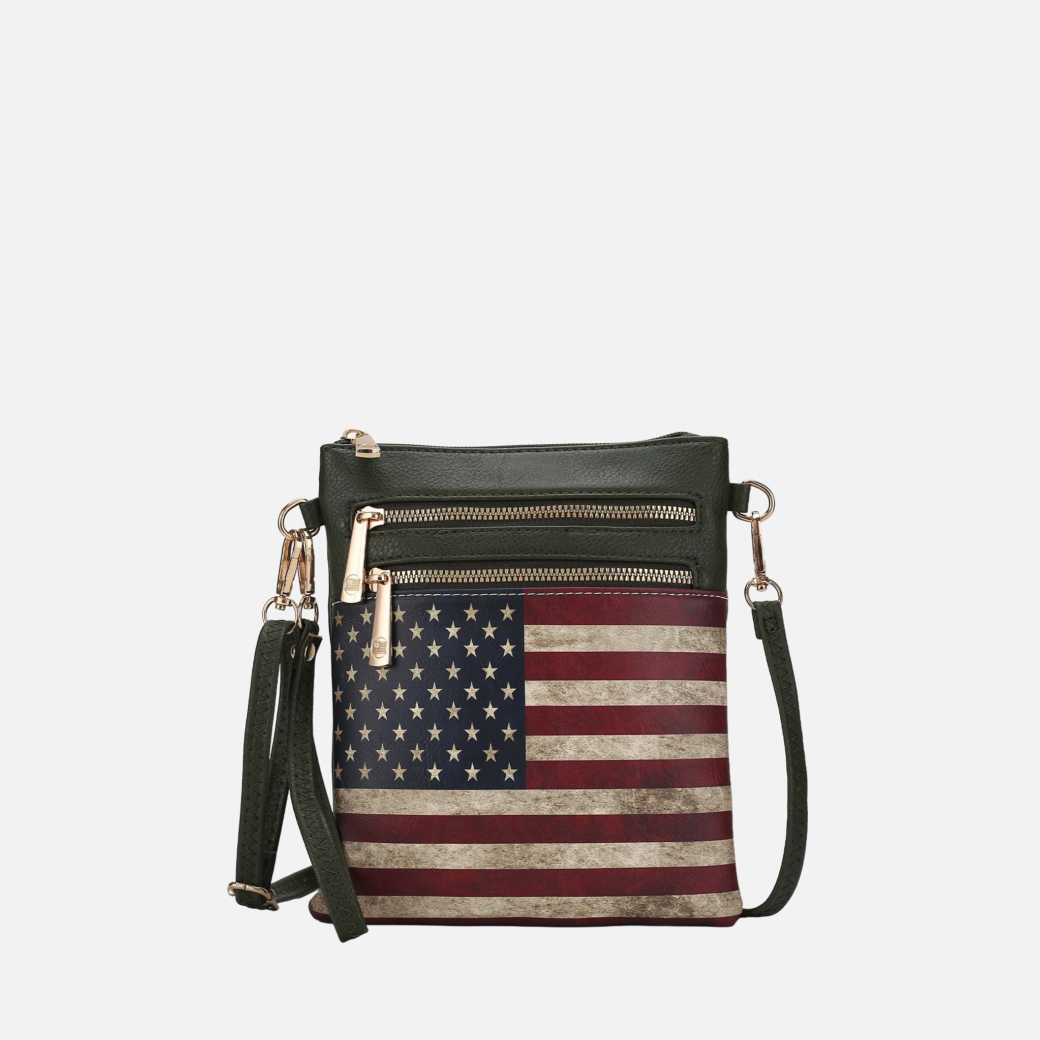 Genesis Printed Flag Crossbody Bag