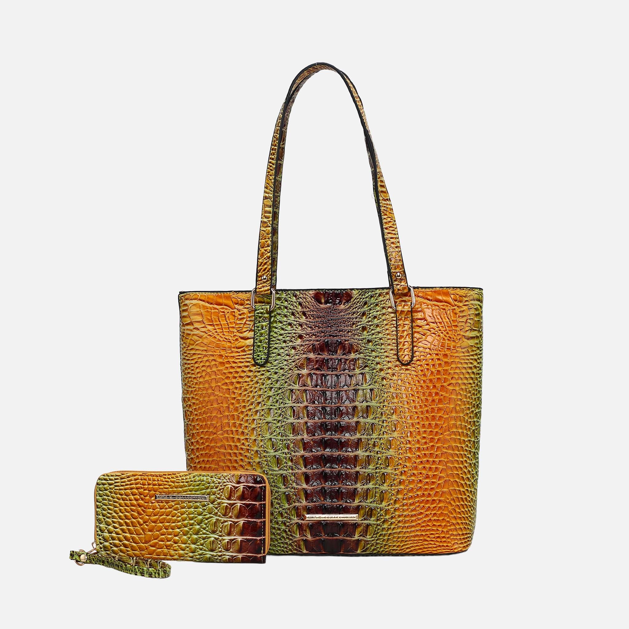 Piper Gradient Croc Tote Bag and Set
