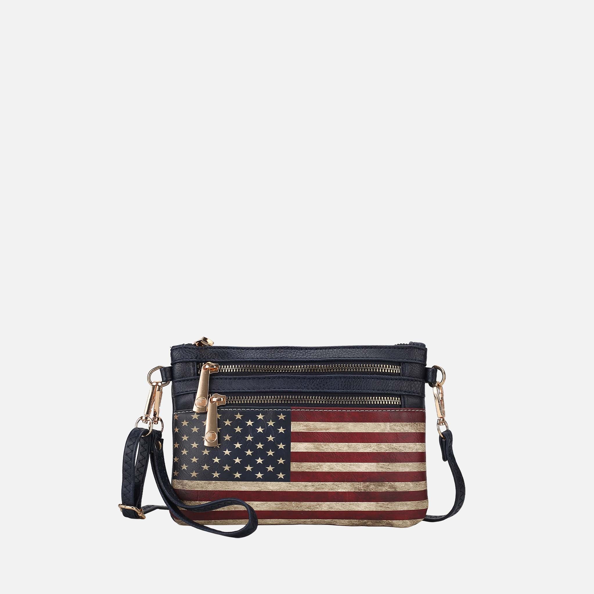 Alisson Printed Flag Crossbody Bag