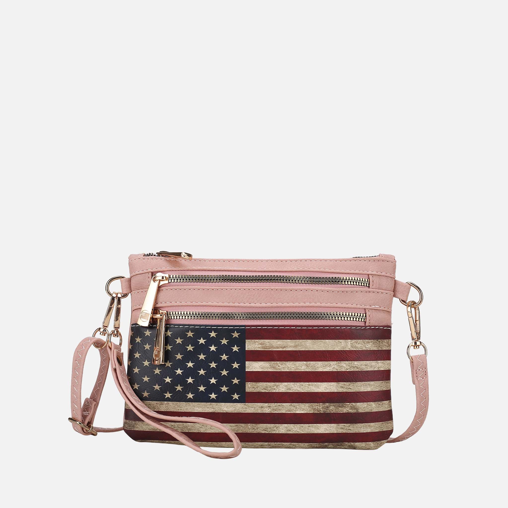 Alisson Printed Flag Crossbody Bag