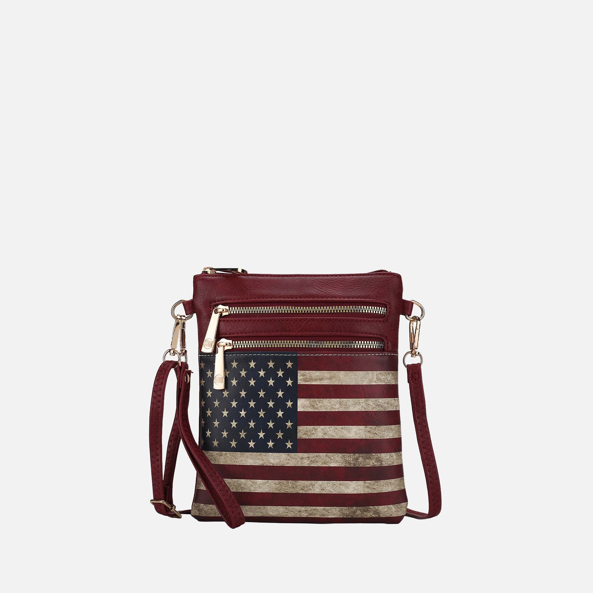 Genesis Printed Flag Crossbody Bag