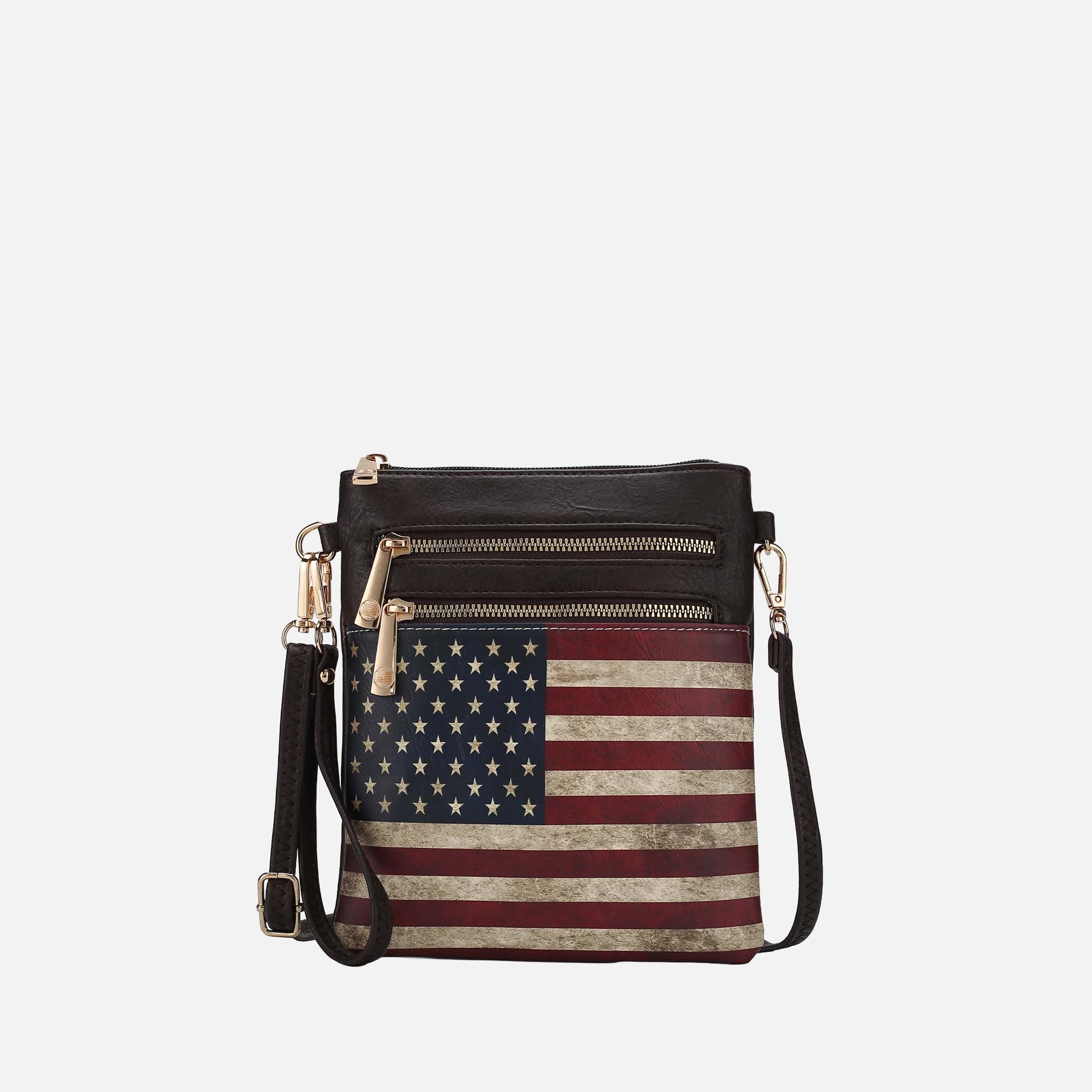 Genesis Printed Flag Crossbody Bag