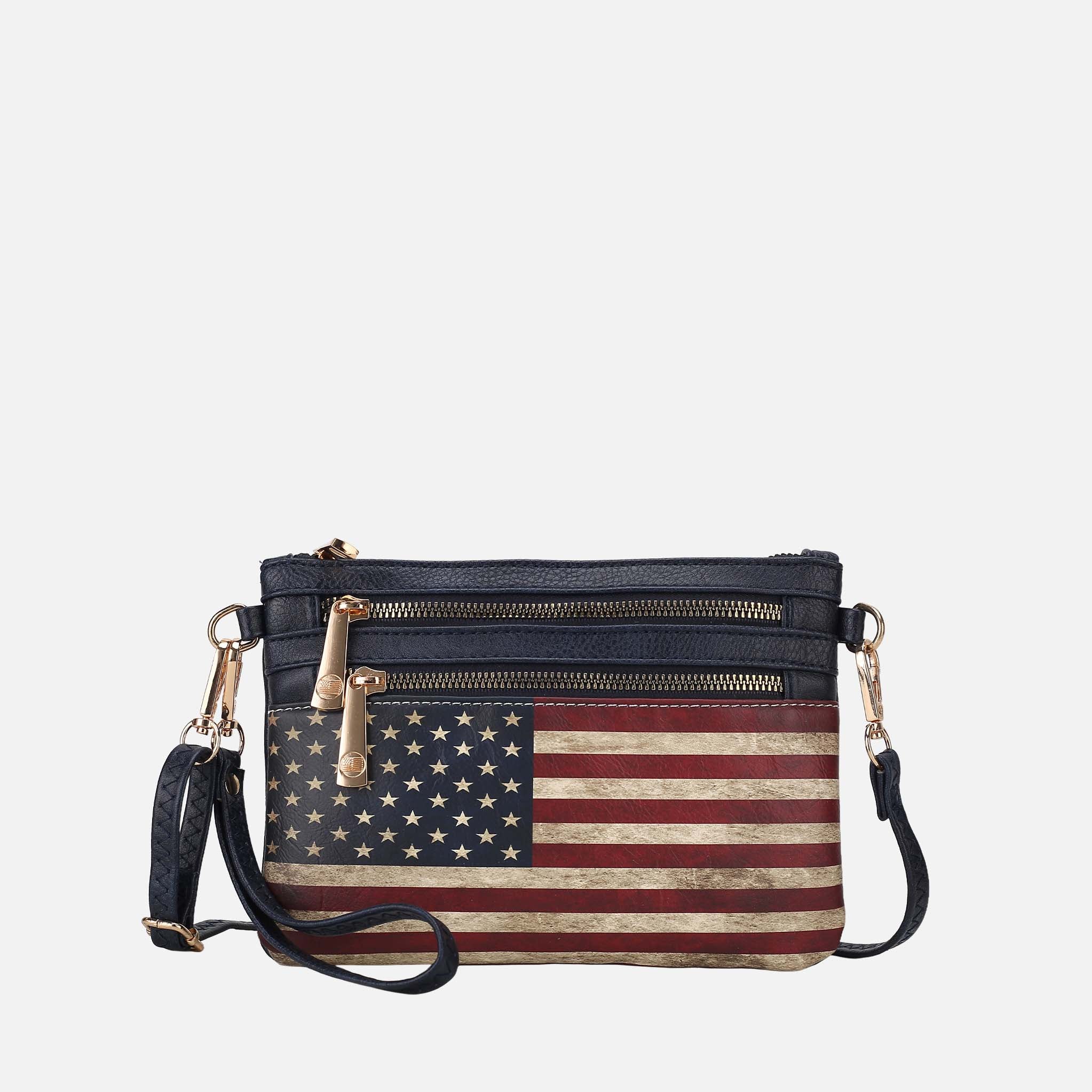 Alisson Printed Flag Crossbody Bag