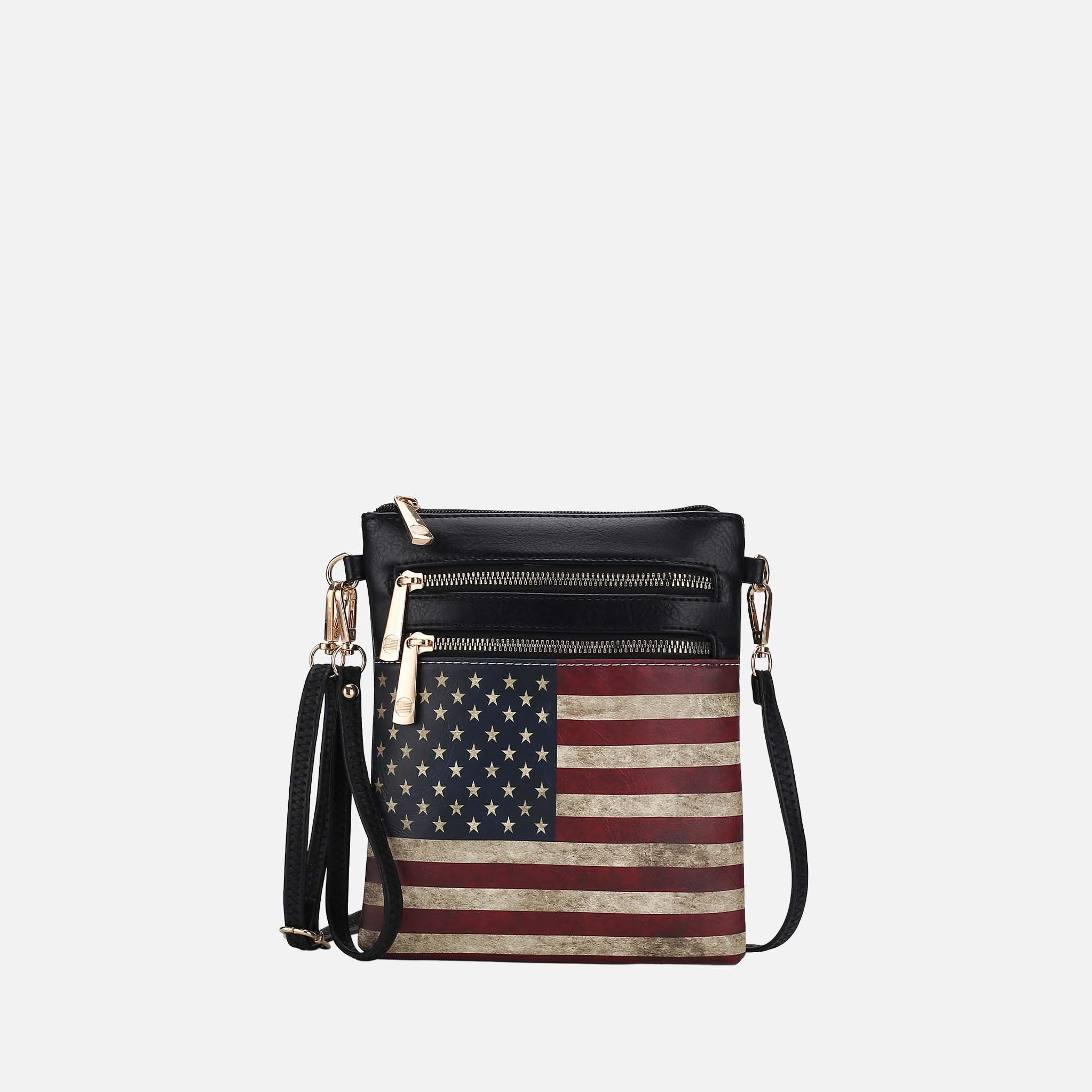 Genesis Printed Flag Crossbody Bag