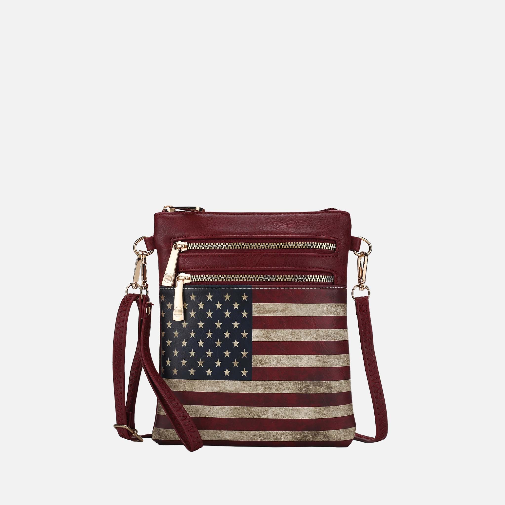 Genesis Printed Flag Crossbody Bag